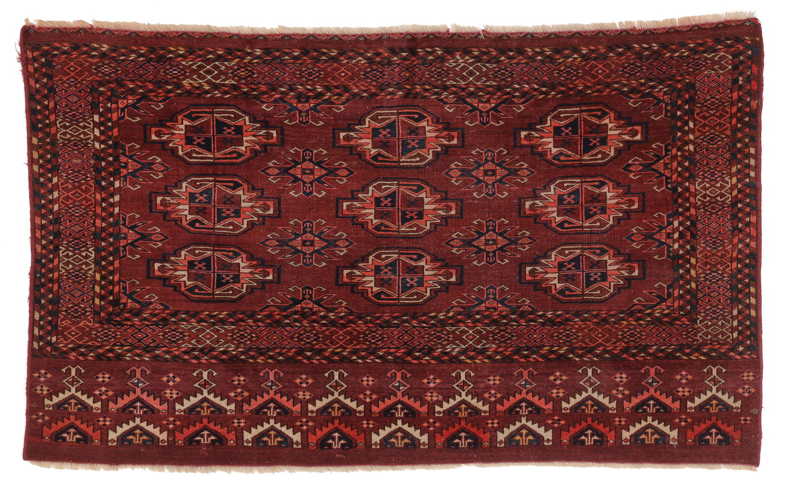 Tekke Chuval, Saryk Influence, Central Asia, Late 19th C., 4'6'' x 2'8'' (1 of 8)