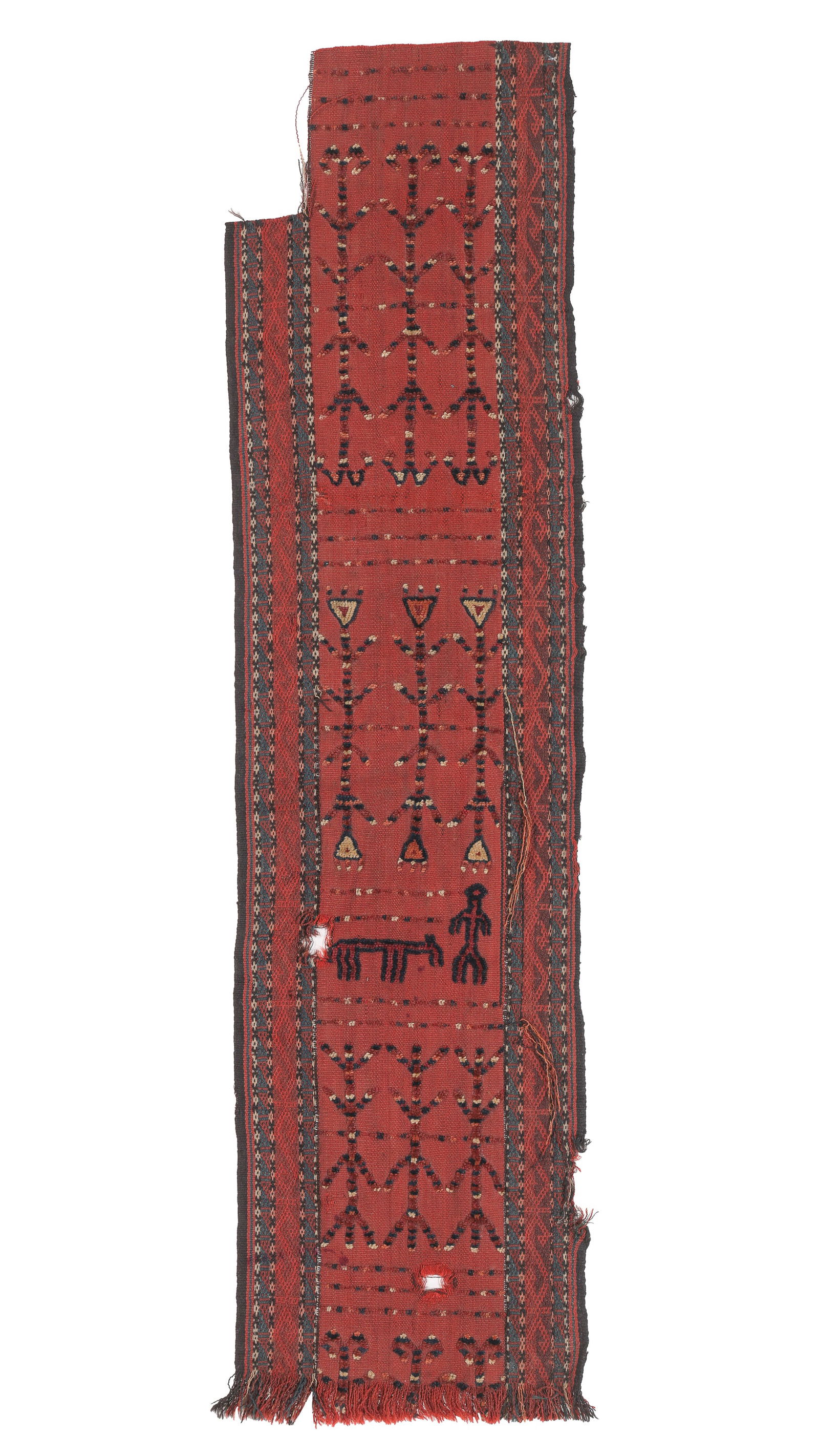 Mixed Weave Tent Band Fragment, Central Asia, 19th C., 1'2'' x 4'8'' (1 of 5)