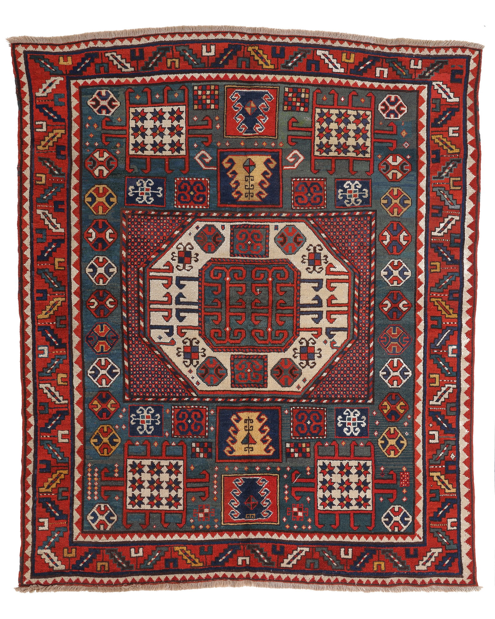 Karachov Kazak Rug, Caucasus, Ca. 1870, 5'5'' x 6'6'' (1 of 7)