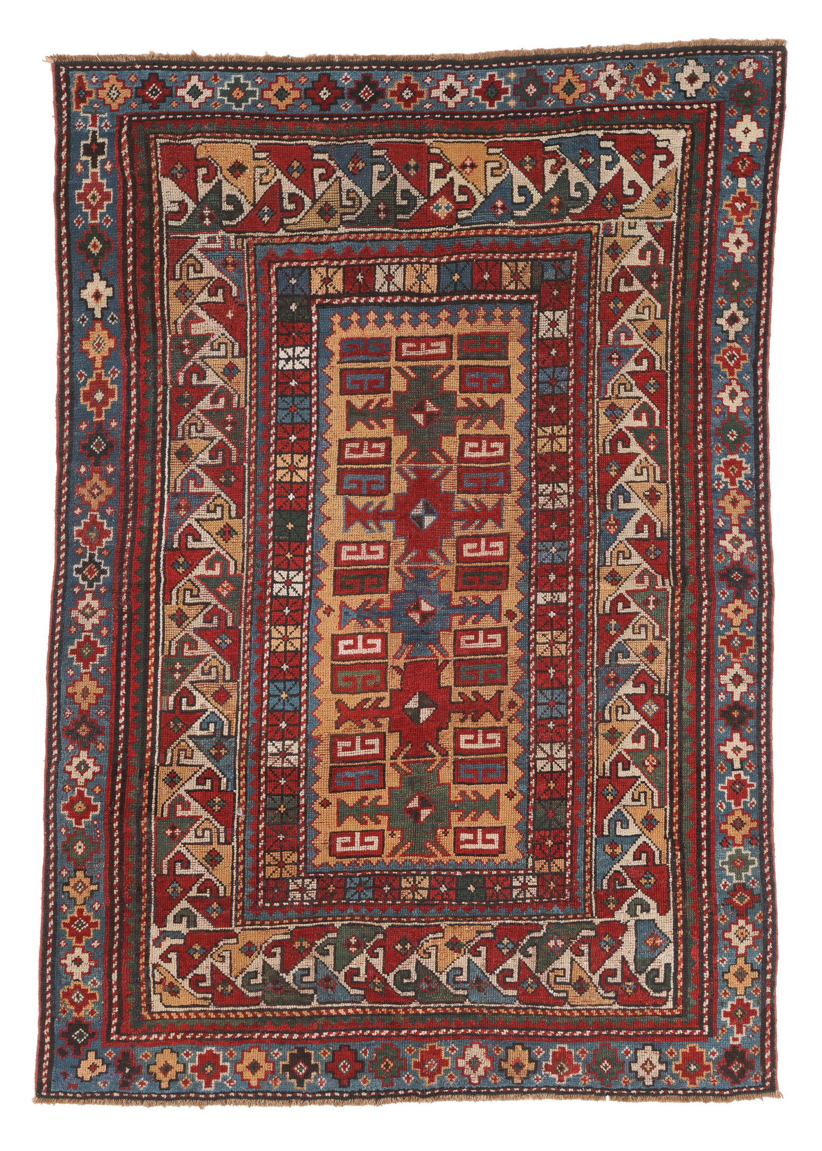 Kazak Rug, Caucasus, Late 19th C., 3'9'' x 5'4'' (1 of 6)