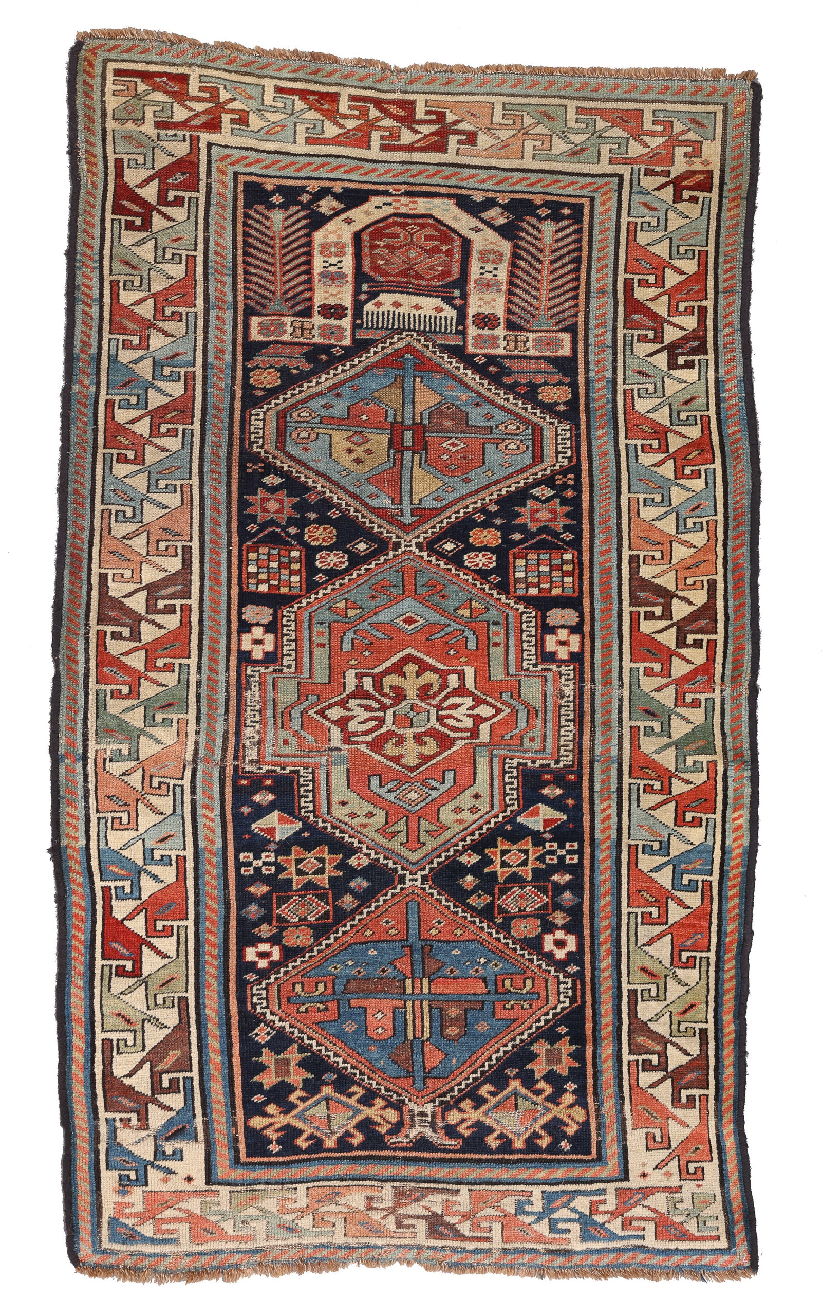 Akstafa Prayer Rug, Caucasus, Ca. 1880, 2'10'' x 4'9'' (1 of 5)