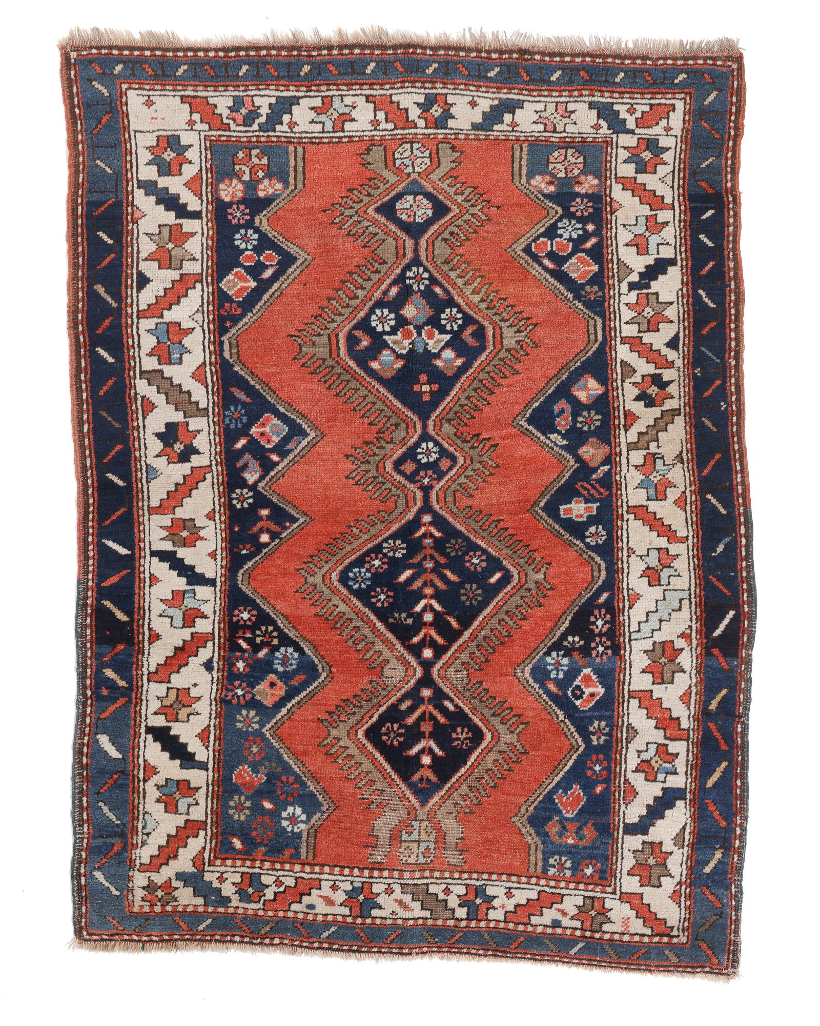 Kazak Rug, Caucasus, Late 19th C., 3'8'' x 4'11'' (1 of 6)