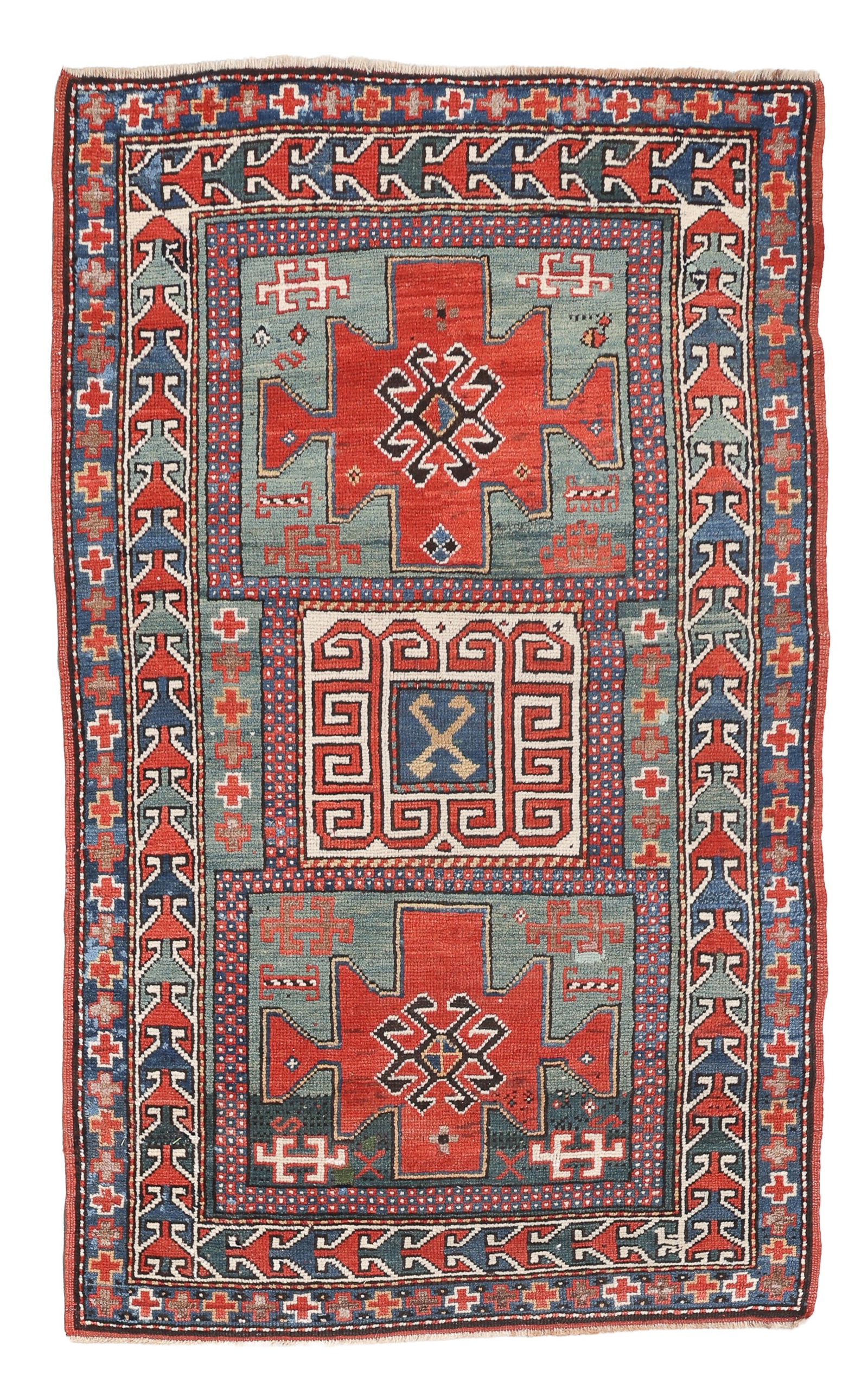 Karachov Kazak, Caucasus, Late 19th C., 3'0'' x 4'8'' (1 of 3)