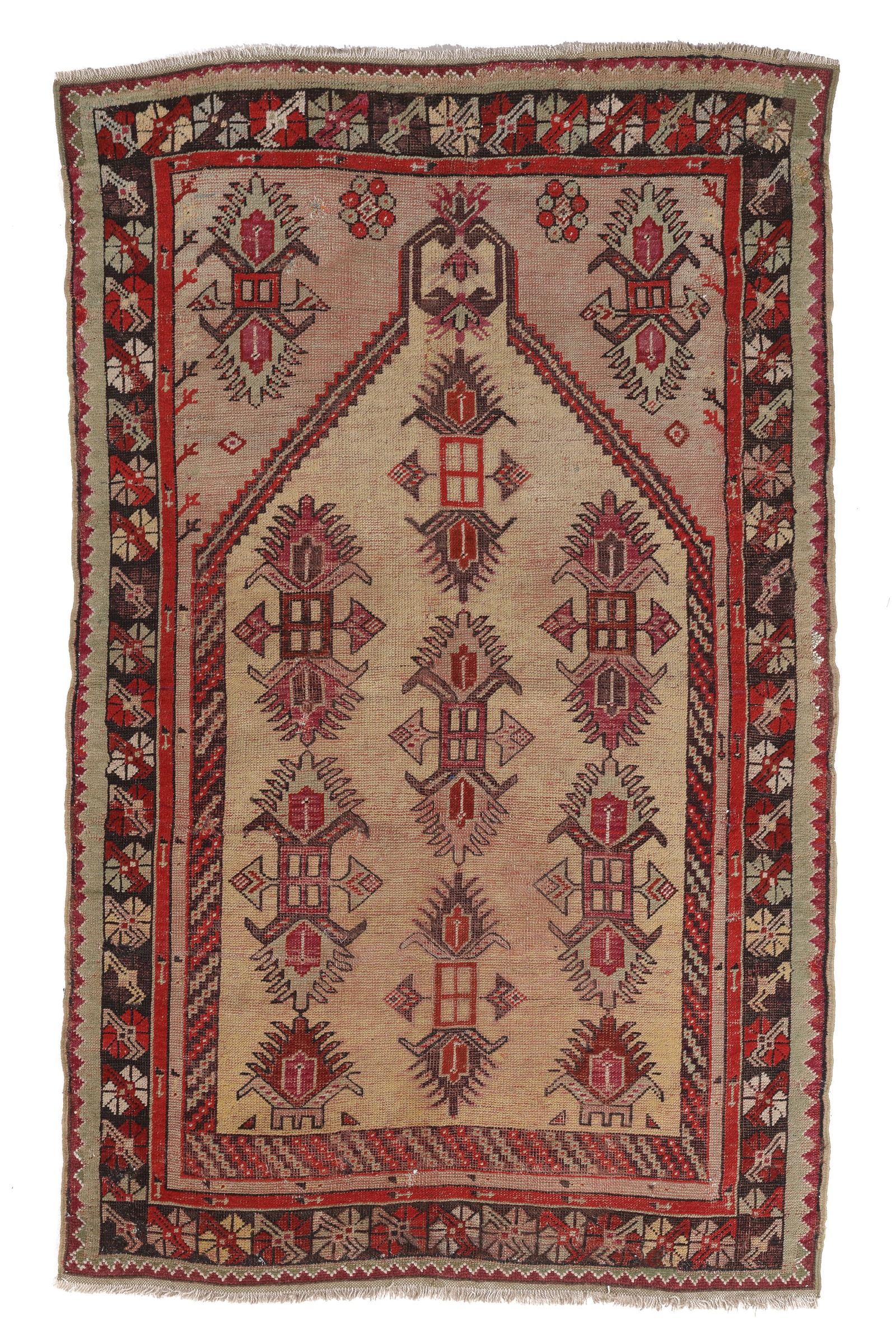Kirshehir Prayer Rug, Central Anatolia, Ca. 1870, 3'5'' x 5'4'' (1 of 6)