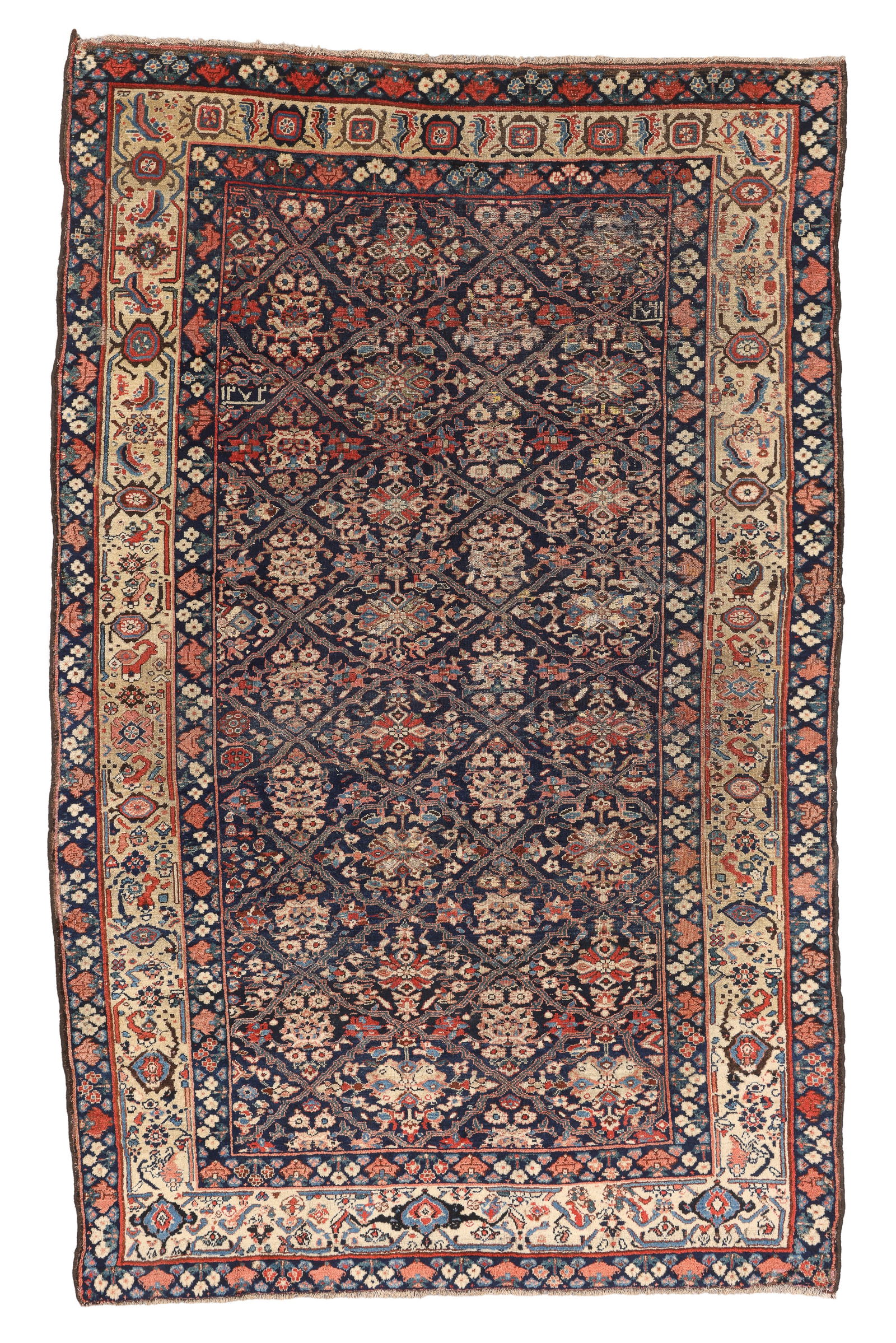 West Persian Kurd Rug, Dated 1272 (Ca. 1855), 6'10'' x 10'9'' (1 of 8)