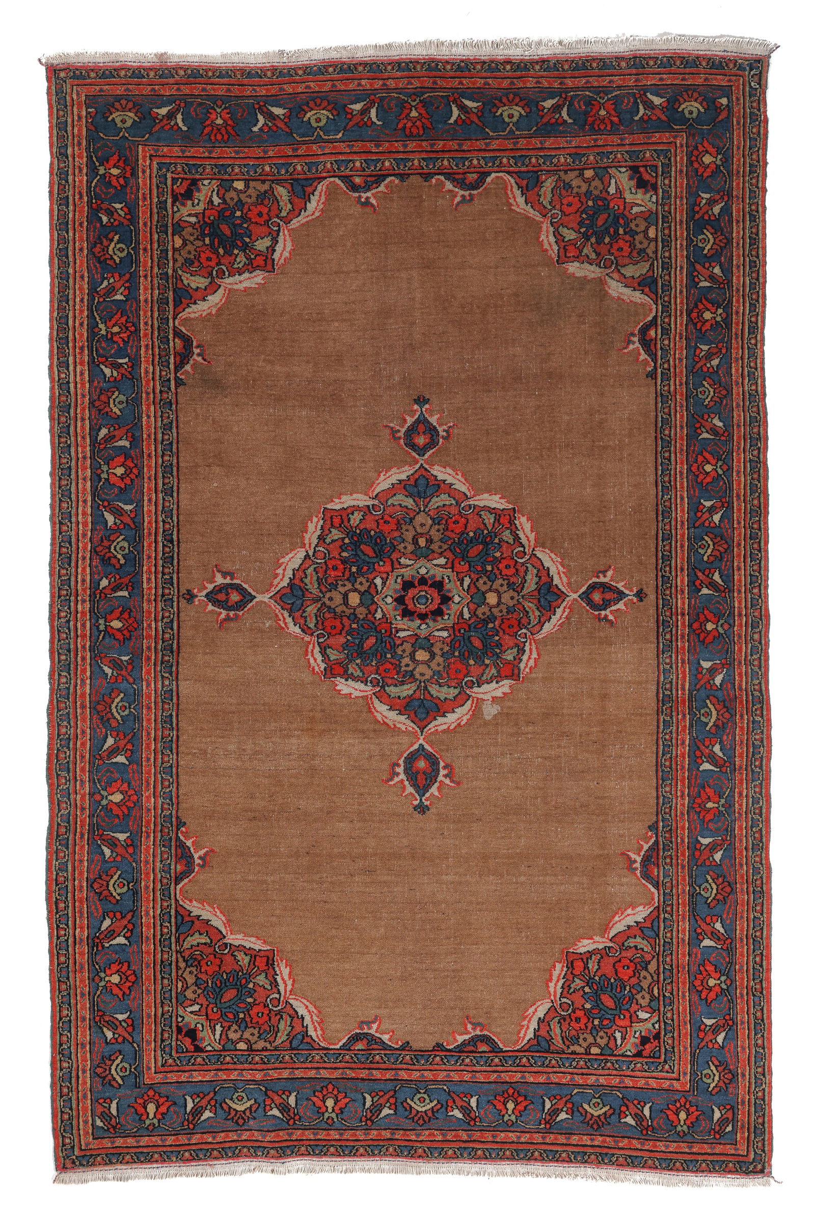 Camel Field Rug, Persia, Ca. 1910, 4'1'' x 6'5'': Camel Field Rug, Persia, Ca. 1910, 4'1'' x 6'5'' (124 x 196 cm). Weight: 12 lbs. Material: wool pile, cotton warp, cotton weft.