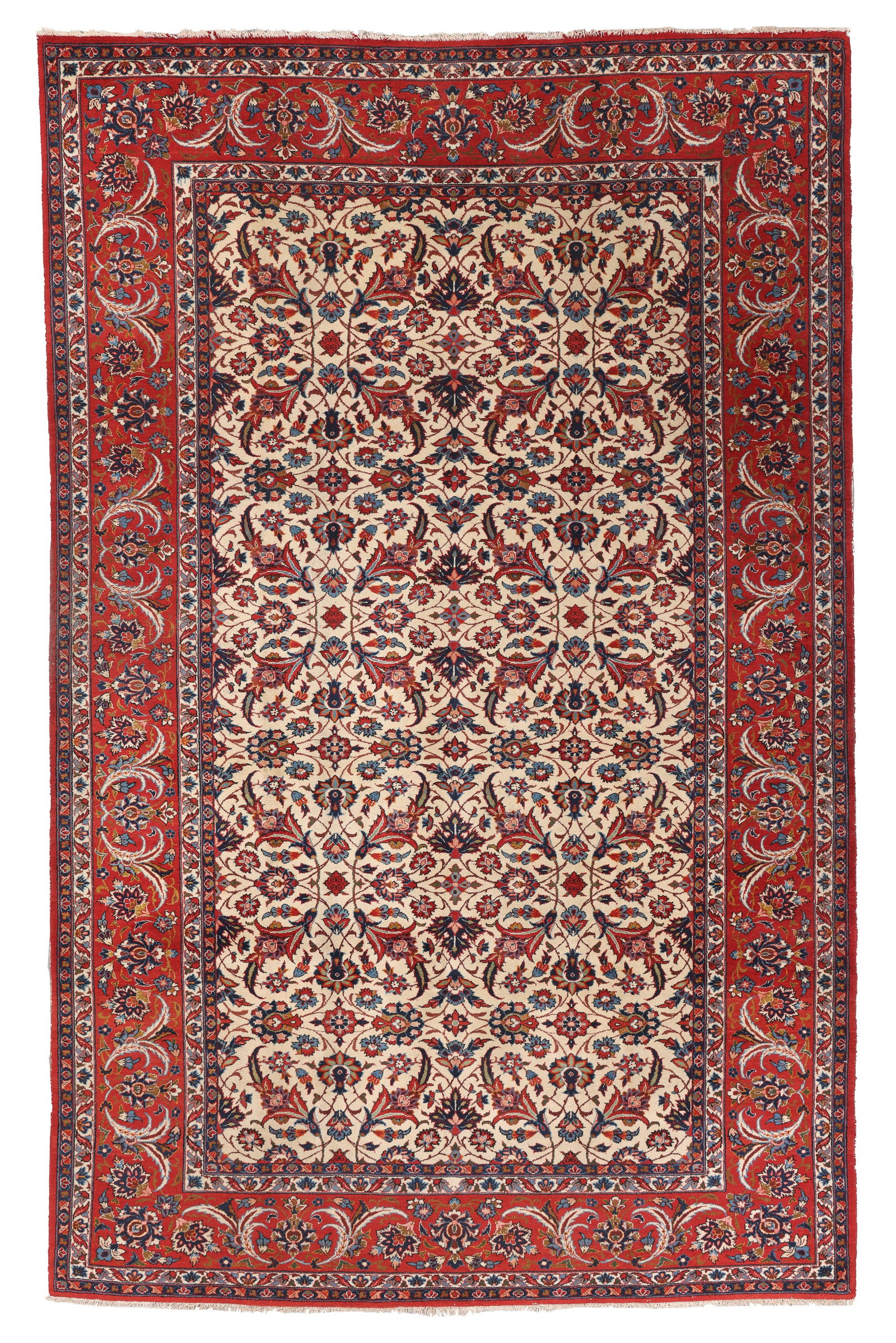 Isfahan Rug, Persia, Mid 20th C., 6'10'' x 10'8'' (1 of 7)