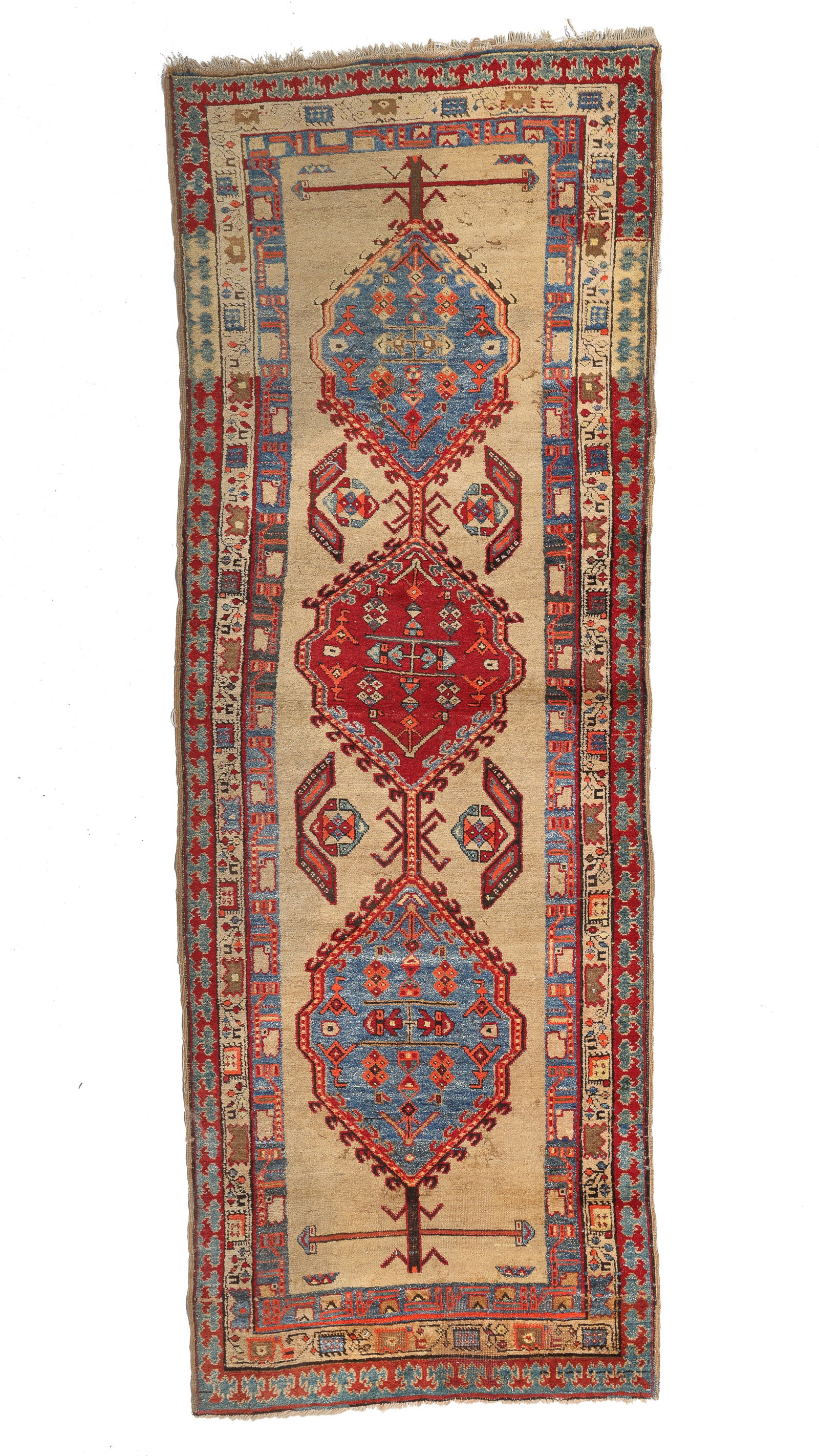 Camel Field Sarab Rug, Persia, Early 20th C., 3'6'' x 10'1'' (1 of 6)
