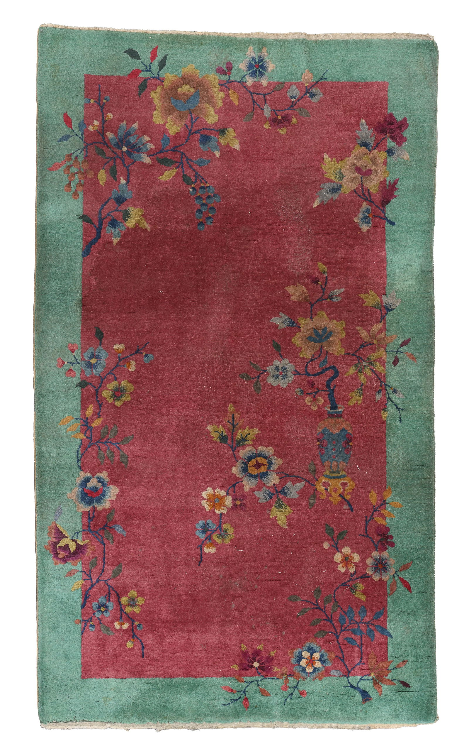 Chinese Art Deco Rug, Ca. 1930's/40's, 4'0'' x 7'0'' (1 of 6)