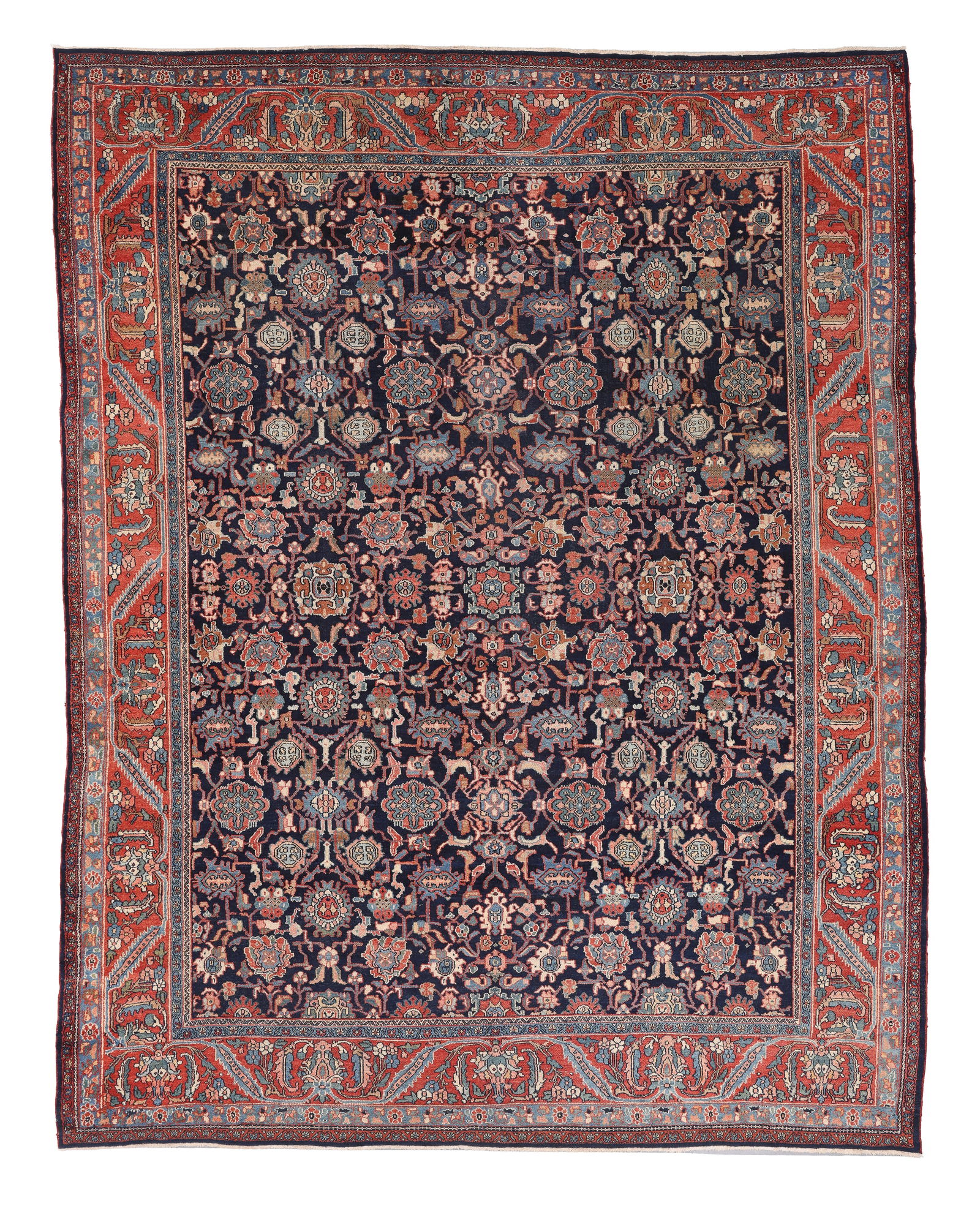 Bibikabad Rug, Persia, Ca. 1910, 10'5'' x 13'6'': Bibikabad Rug, Persia, Ca. 1910, 10'5'' x 13'6'' (318 x 411 cm). Weight: 72 lbs. Material: wool pile, cotton warp, cotton weft.
