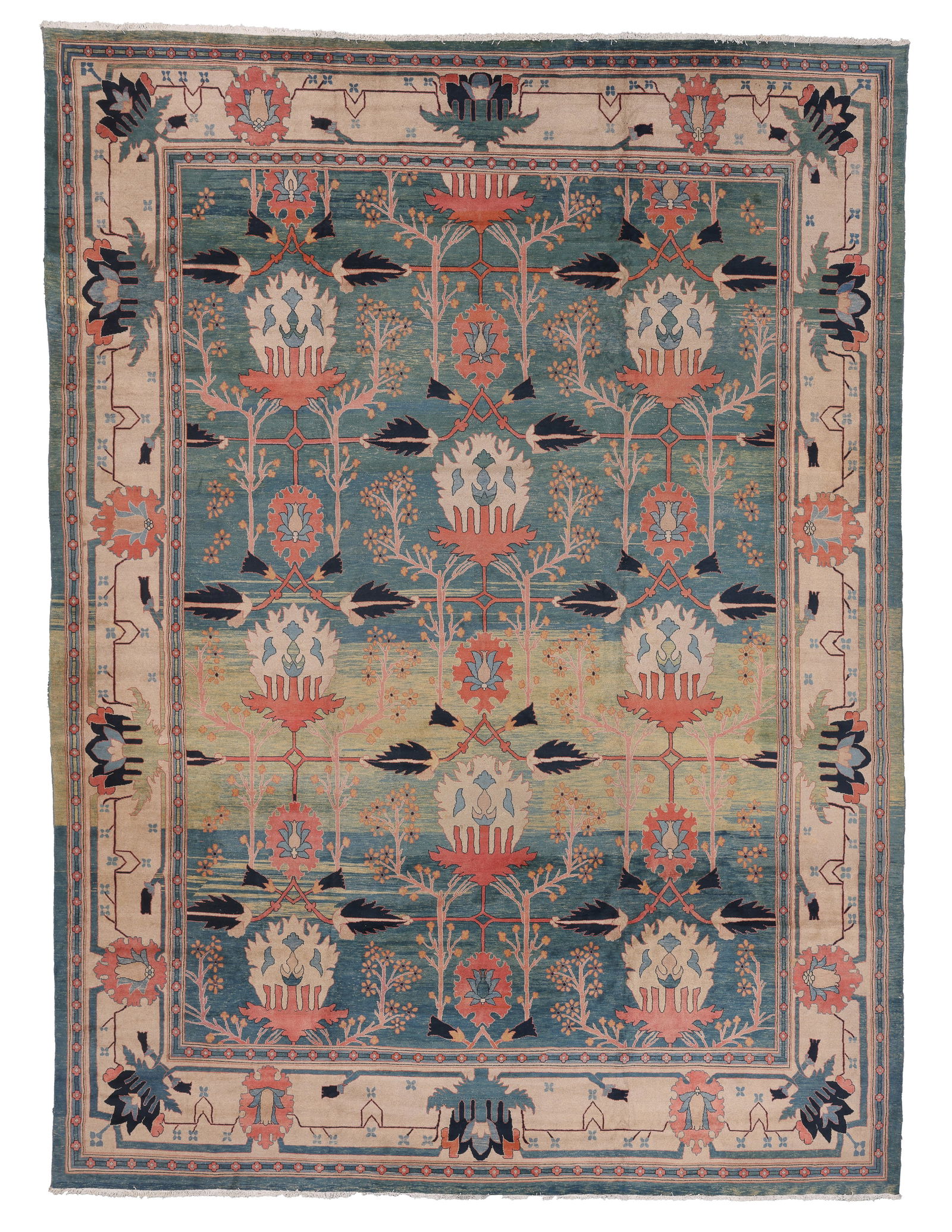 Mansion-Size Voysey Style Arts & Crafts Rug, Persia, Late 20th C., 16'4'' x 21'8'' (1 of 10)