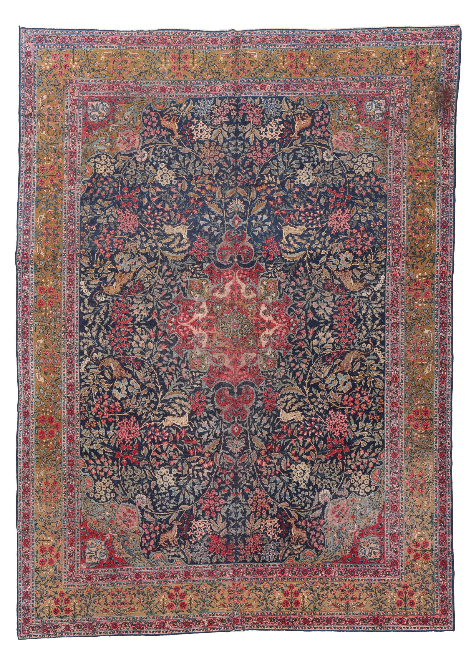 Tabriz Rug, Persia, Ca. 1920, 9'2'' x 12'8'': Tabriz Rug, Persia, Ca. 1920, 9'2'' x 12'8'' (279 x 386 cm). Weight: 56 lbs. Material: wool pile, cotton warp, cotton weft.