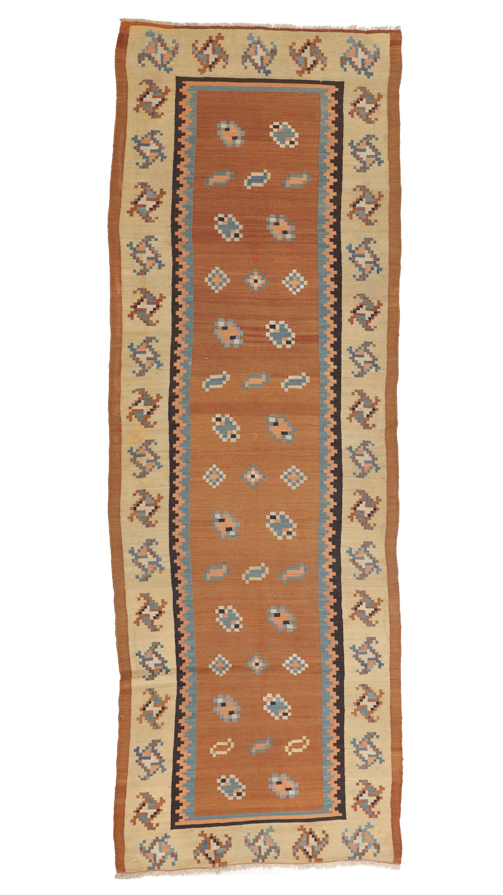 Bessarabian Kilim, Romania, Ca. 1900, 3'10'' x 11'0'' (1 of 6)