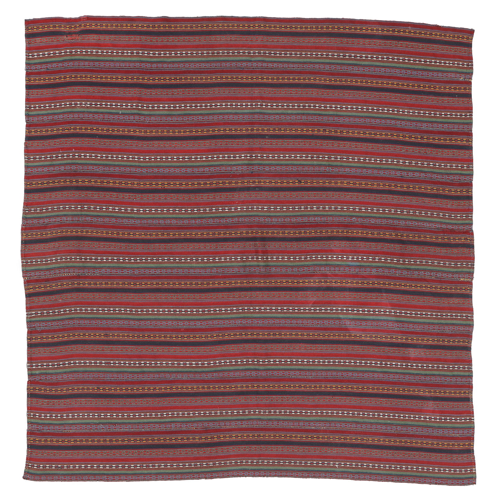 Striped Jajim, Transcaucasus, Ca. 1880, 6'2'' x 6'4'' (1 of 5)