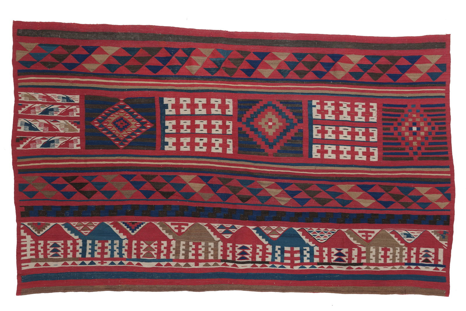 Gafsa Kilim, Tunisia , Late 19th C., 4'5'' x 7'3'' (1 of 5)