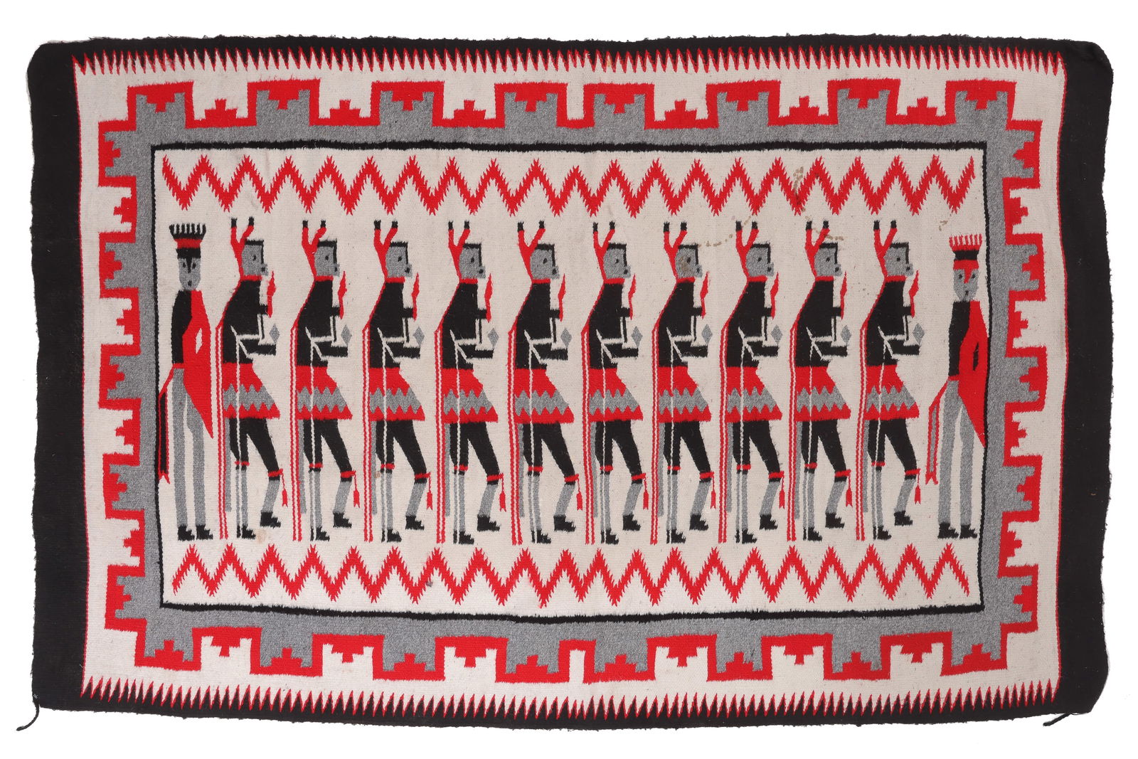 Large Vintage Figural Yei Style Rug, Mexico, 4'8'' x 7'4'' (1 of 5)