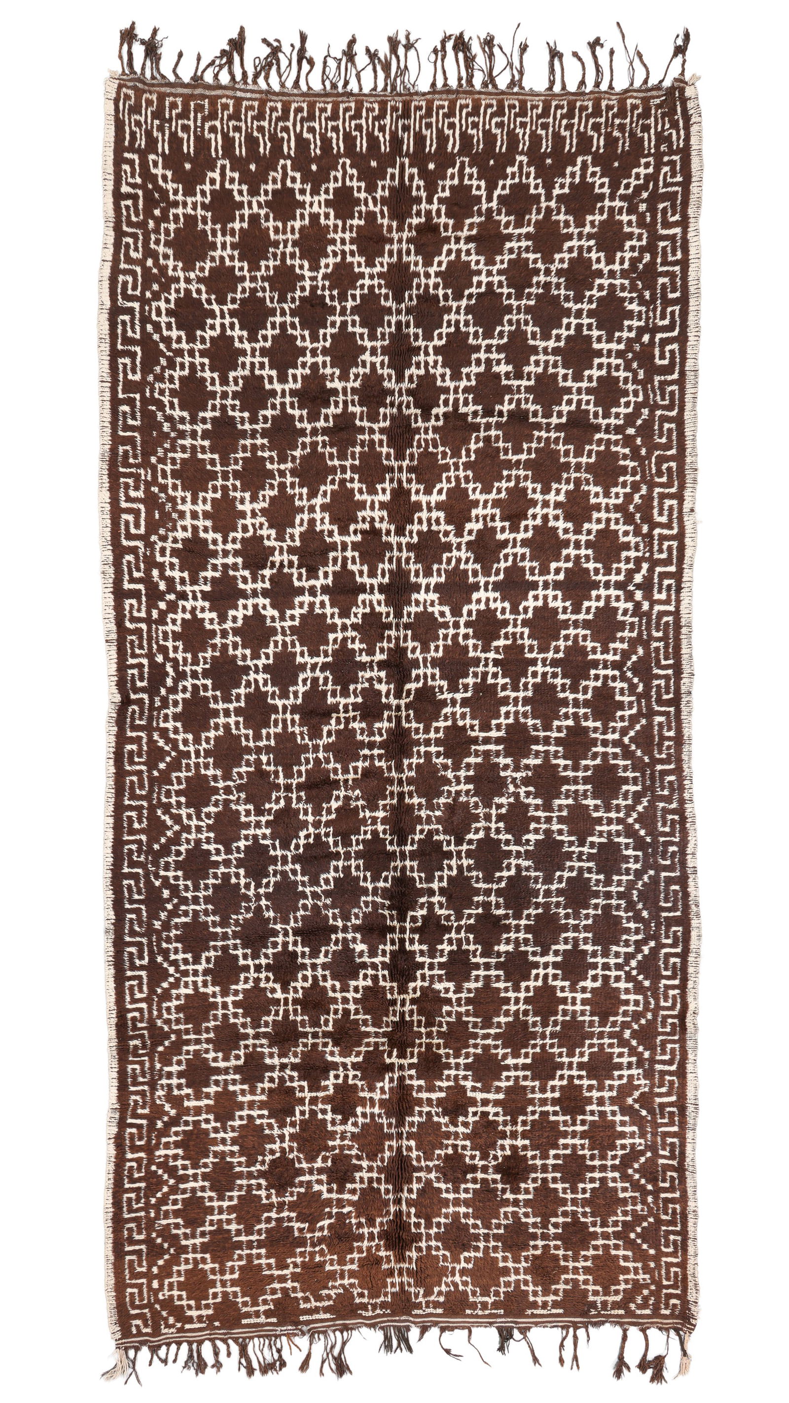 Mid Century Beni Ourain Moroccan Rug, North Africa, 6'5'' x 13'3'' (1 of 6)