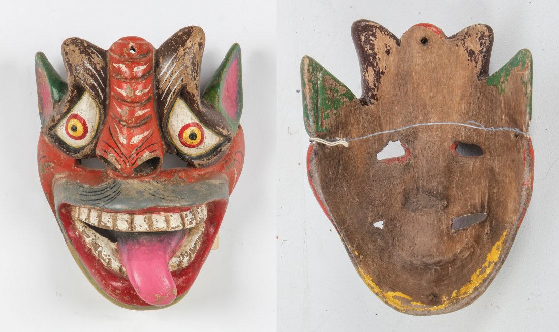 5 Horned Mexican Festival Masks- Mascara - 3