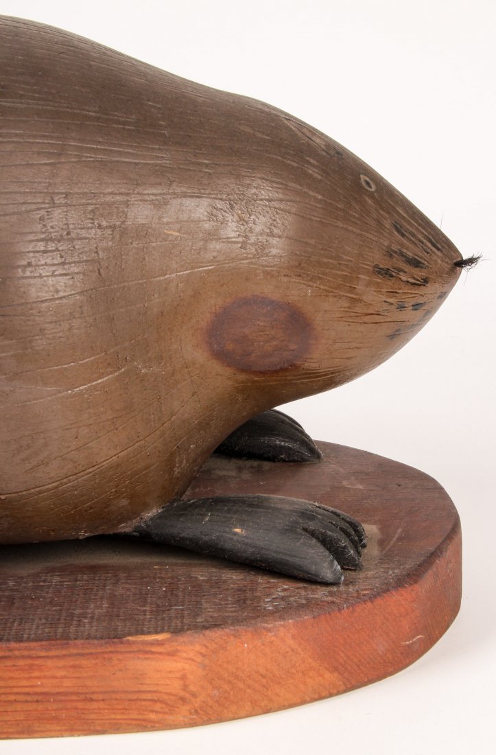 Carved Wood Beaver, American - 4
