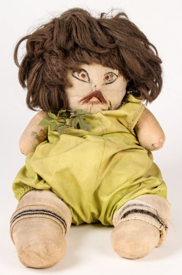 Rare Nellie Mae Rowe Power Figure Doll: Nellie Mae Rowe Power Figure Doll. Assemblage. Size 27" x 14" x 6" Provenance: a private collection in New Jersey.