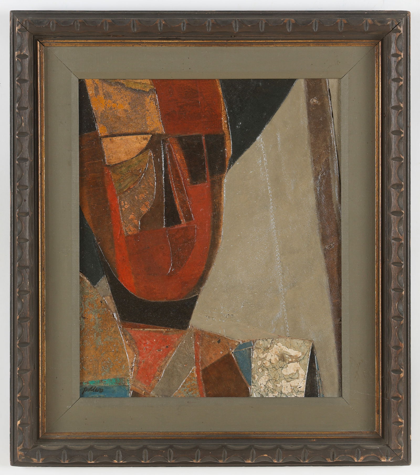 Paul Pollaro (American, 1921-2017) Mixed Media Collage, 17" x 14" (1 of 3)