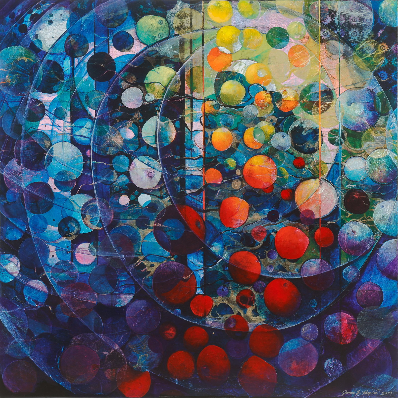 James Dupree (American, b. 1950) Abstract Painting, 2013, 36'' x 36'', (1 of 4)