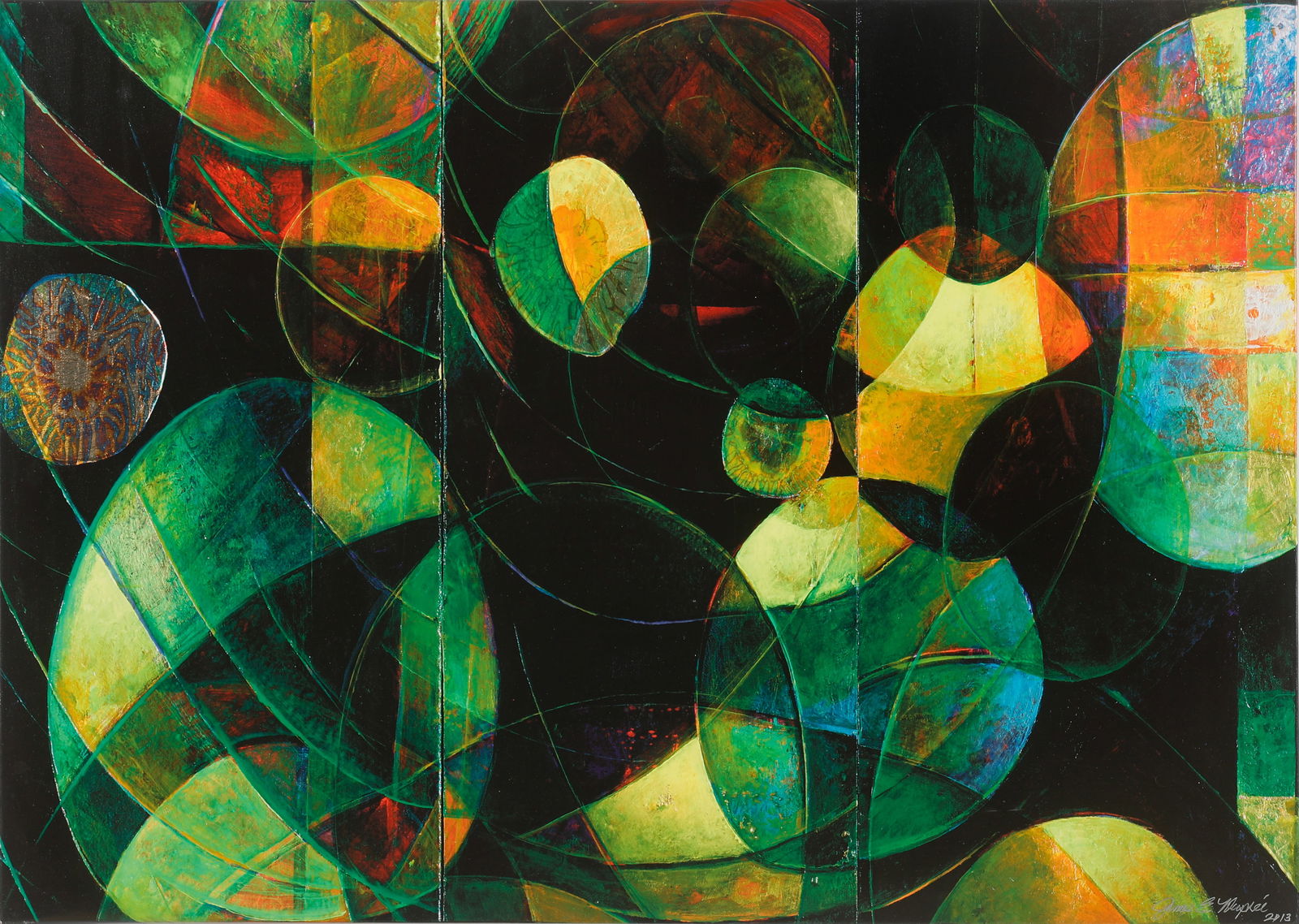 James Dupree (American, b. 1950) Abstract Painting, 2013, 30" x 42" (1 of 5)