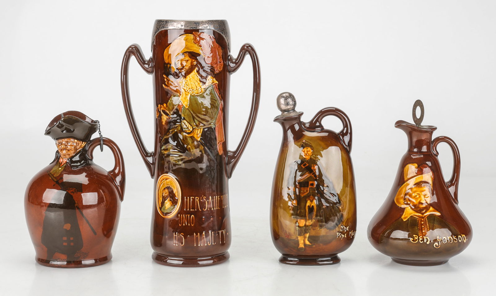 Collector's Lot of 4 Royal Doulton Kingsware Cabinet Articles (1 of 7)