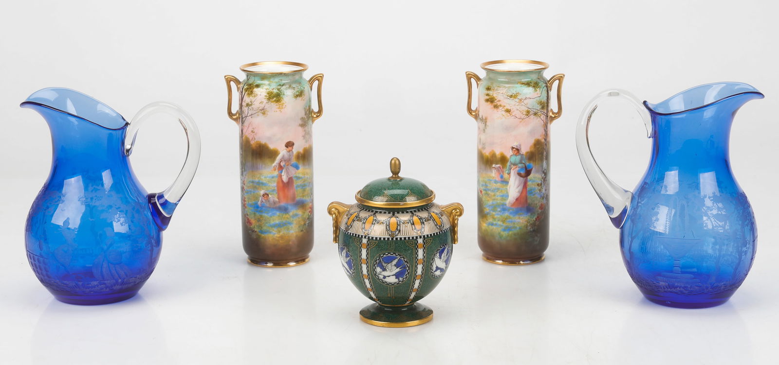 Collector's Lot Of Bohemian Glass, Royal Worcester And Royal Doulton (1 of 11)