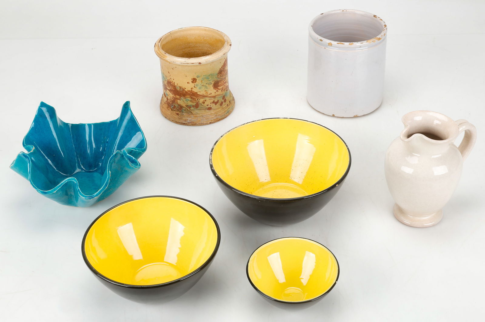 7 Pieces of Continetnal Art Pottery, Glazed Ceramics (1 of 7)