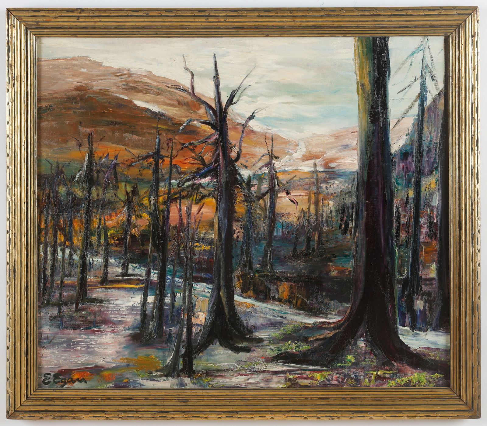 Eloise Egan (American, 1874-1967) Landscape Oil Painting, 36" x 42" (1 of 3)