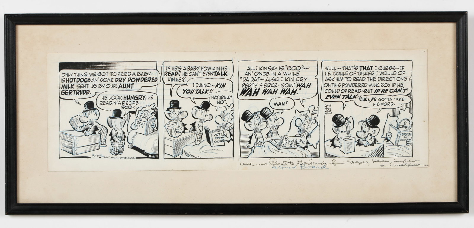 Walt Kelly (American, 1913-1978) Original Comic Strip Art "Pogo" (1 of 4)