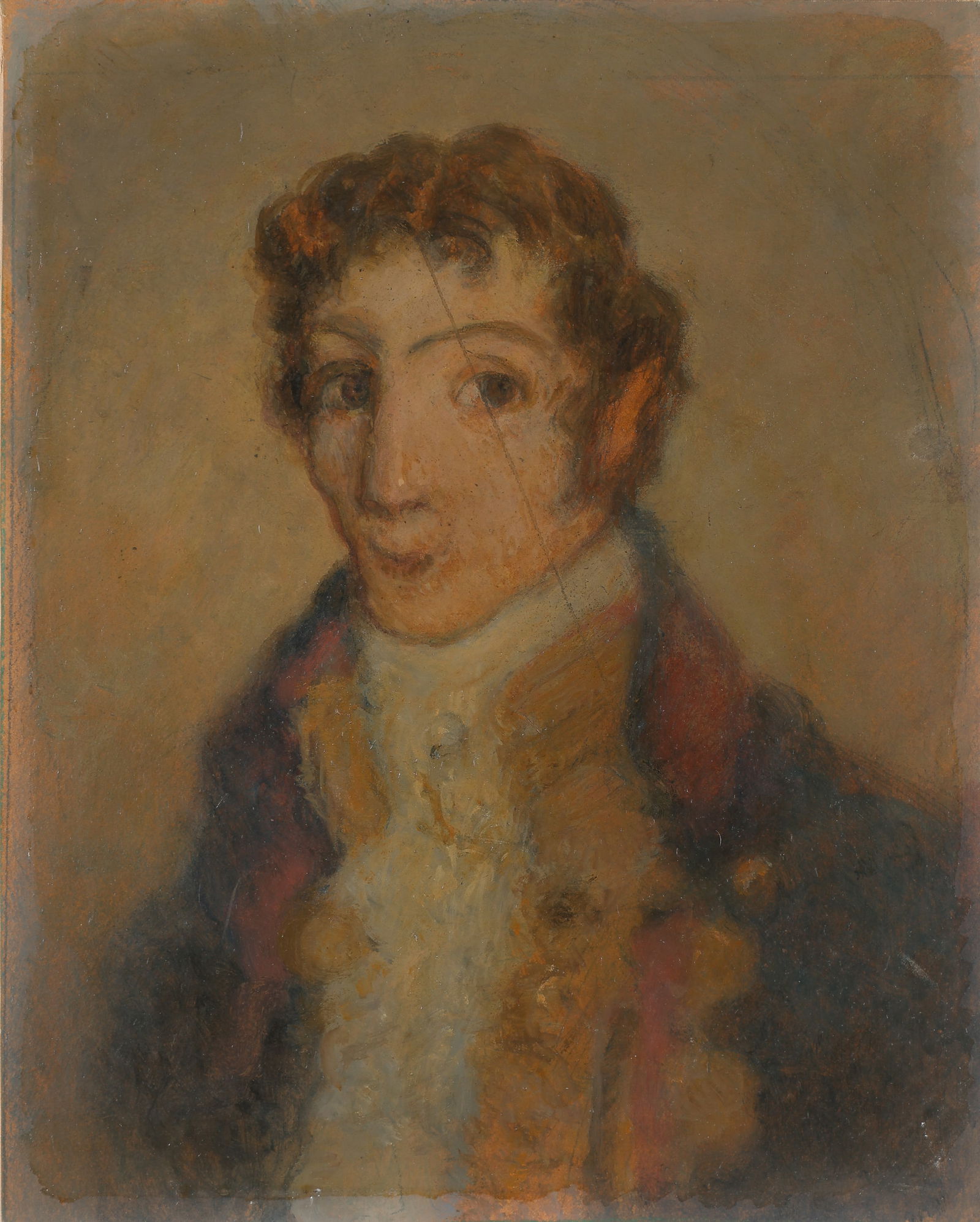 Continental Portrait Of A Gentleman, Oil Painting, 11" x 9" (1 of 3)