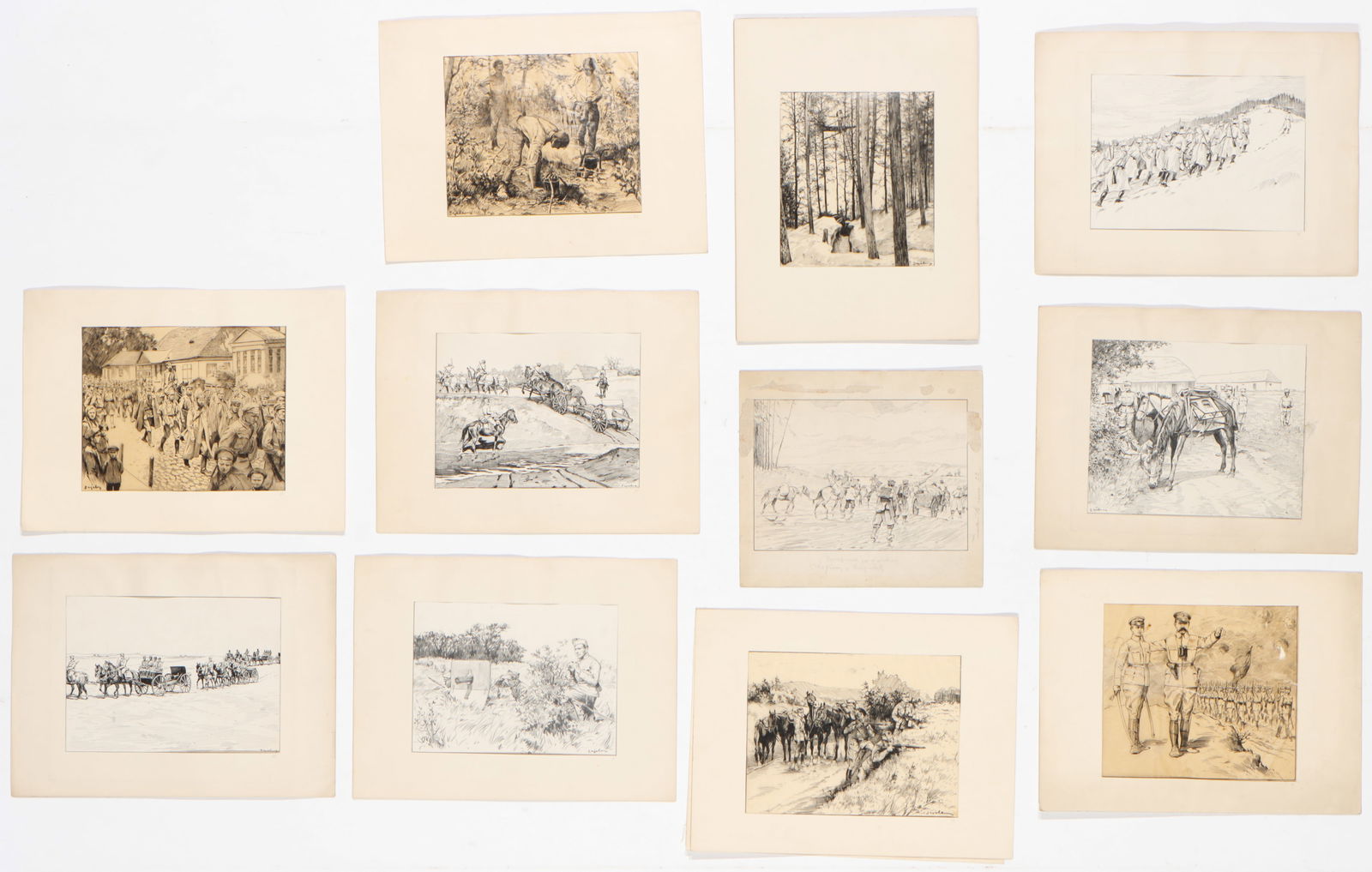 Franciszek Zajchowski (Polish, 1860-1923) 11 Original Illustration Art Drawings (1 of 8)