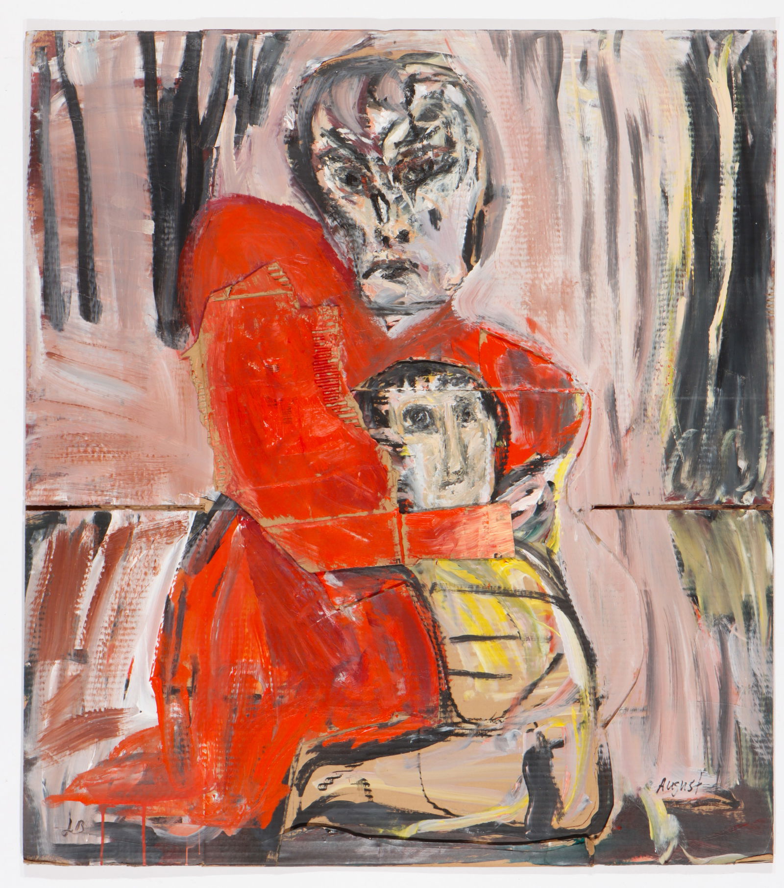 Jim Bloom (American, b. 1968) Large Mixed Media Painting, 42.5'' x 38'' (1 of 3)