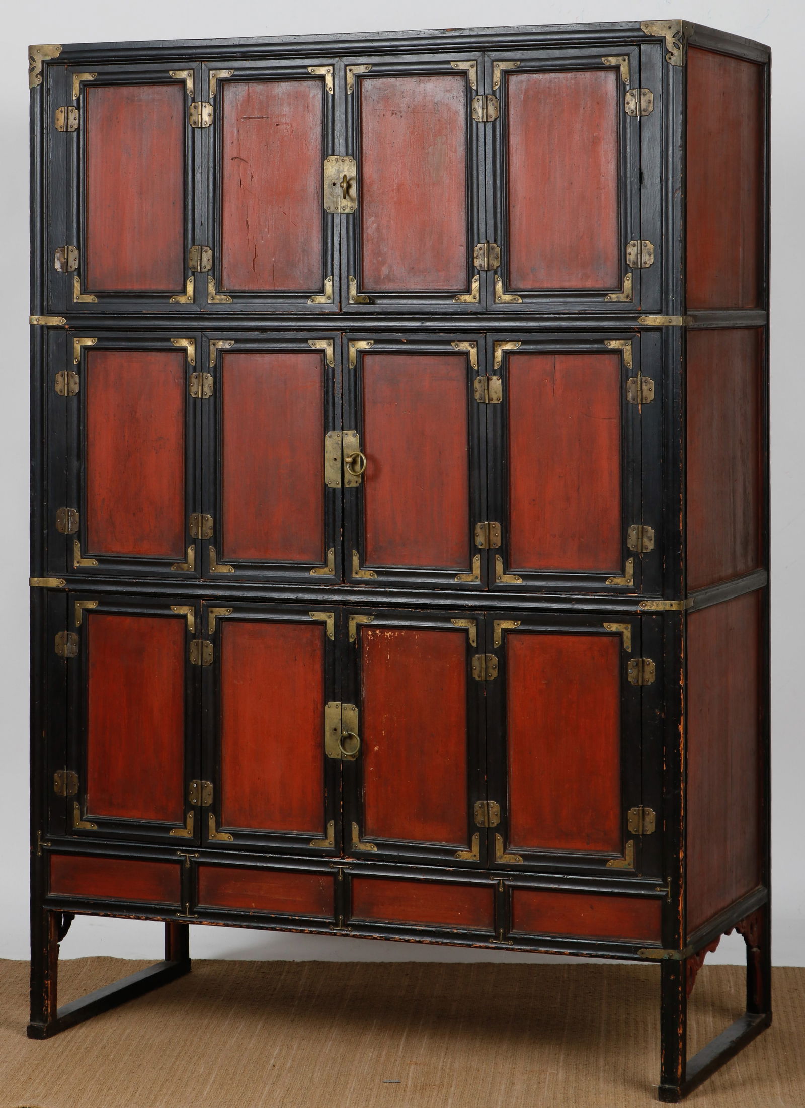 Korean Armoire, Lacquered Wood, H: 67.5" (1 of 8)