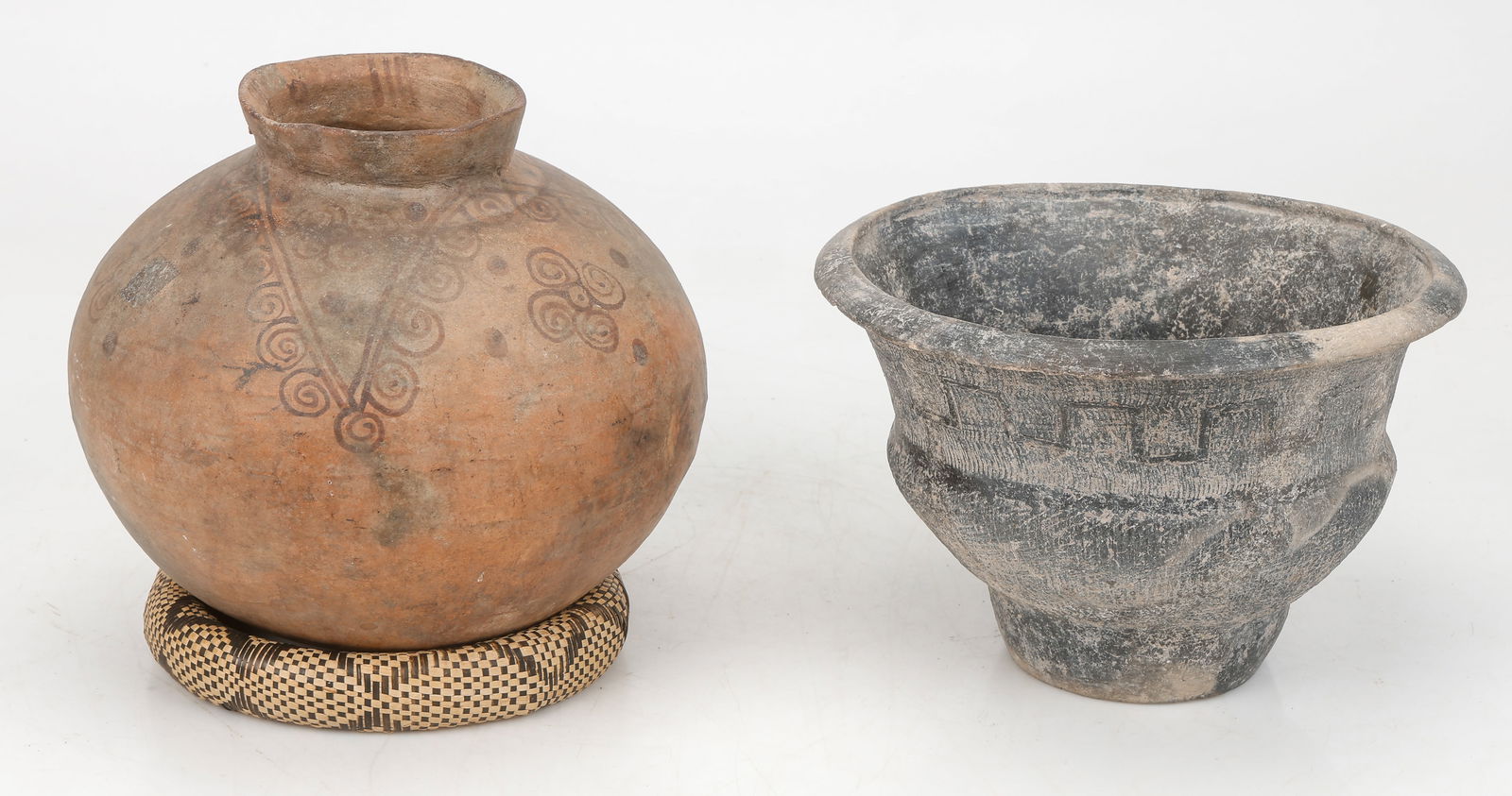 2 Antique Pots, Thailand/Timor-Leste, H: 7" 10.5" (1 of 6)