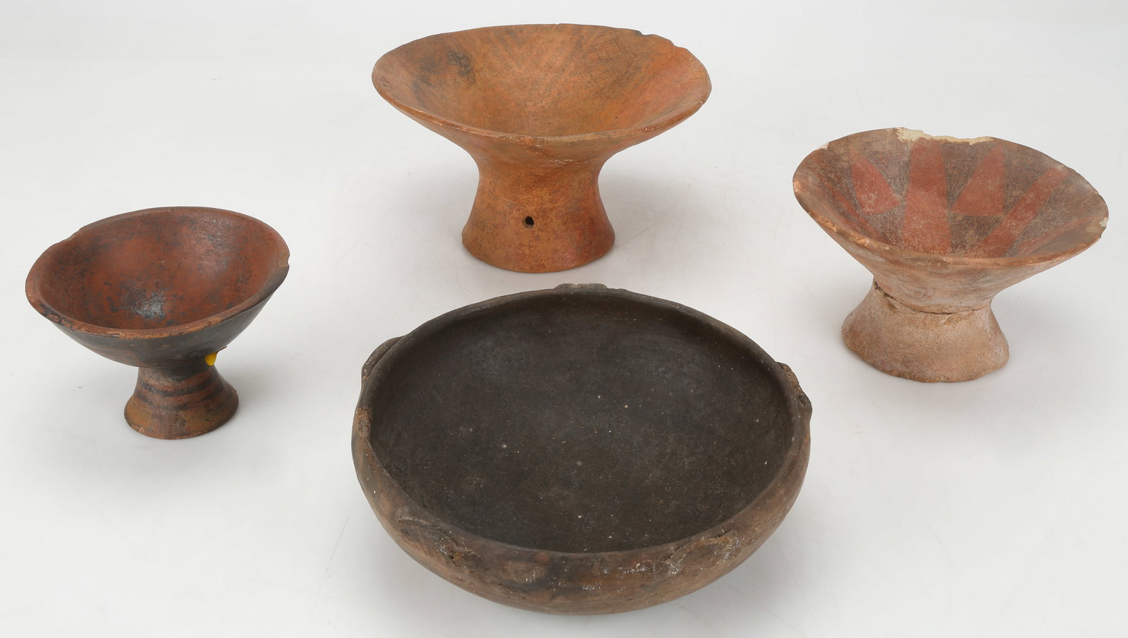 Collector's Lot of 4 Antique Pottery Vessels, Possibly Pre-Columbian (1 of 4)