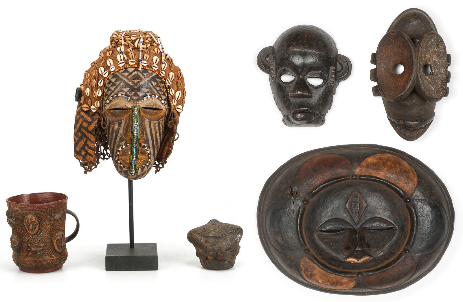 Collector's Lot Of 6 African Artifacts, Various Cultures (1 of 5)