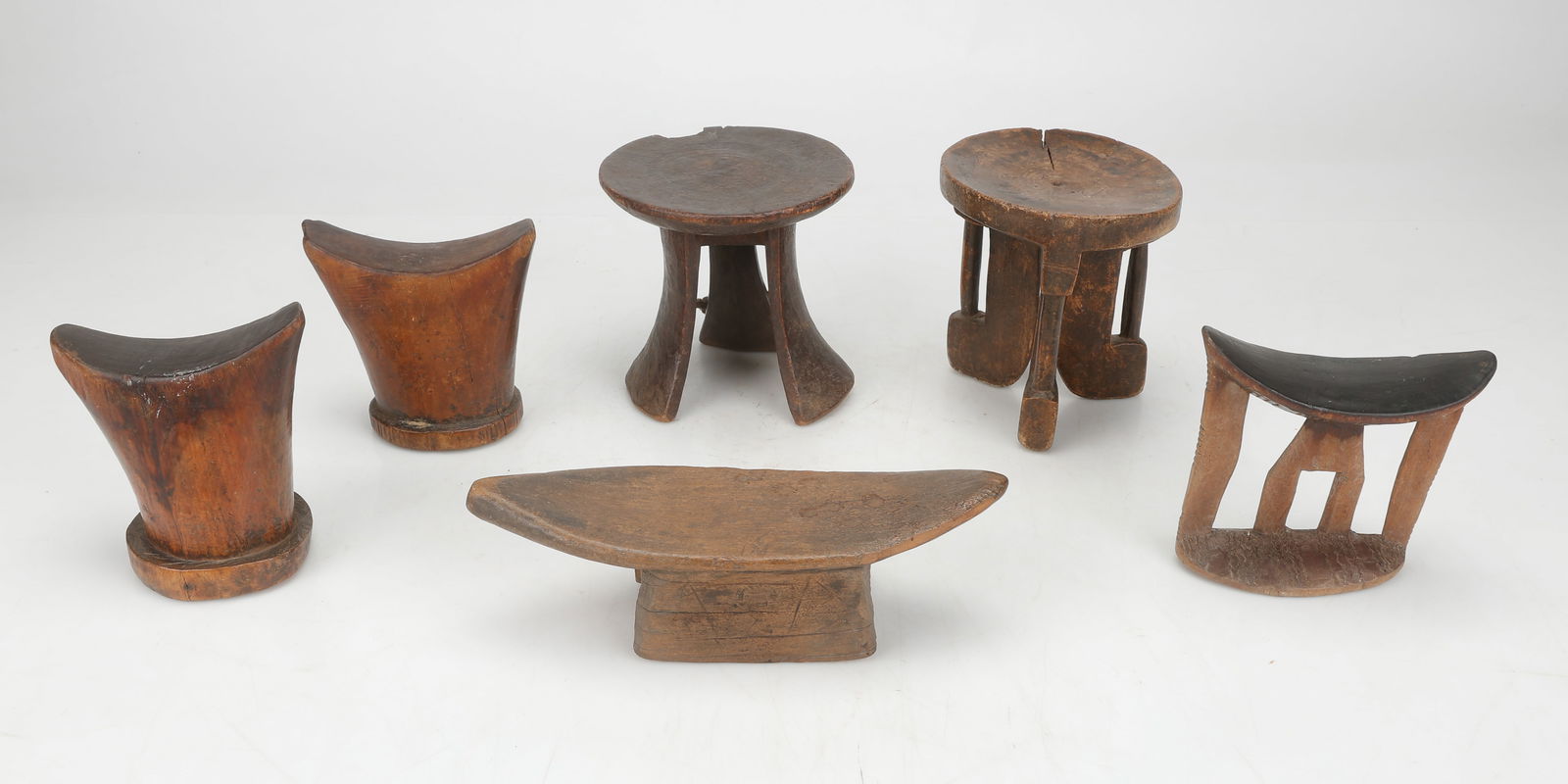 Collector's Lot of 6 African Stools and Headrests (1 of 5)