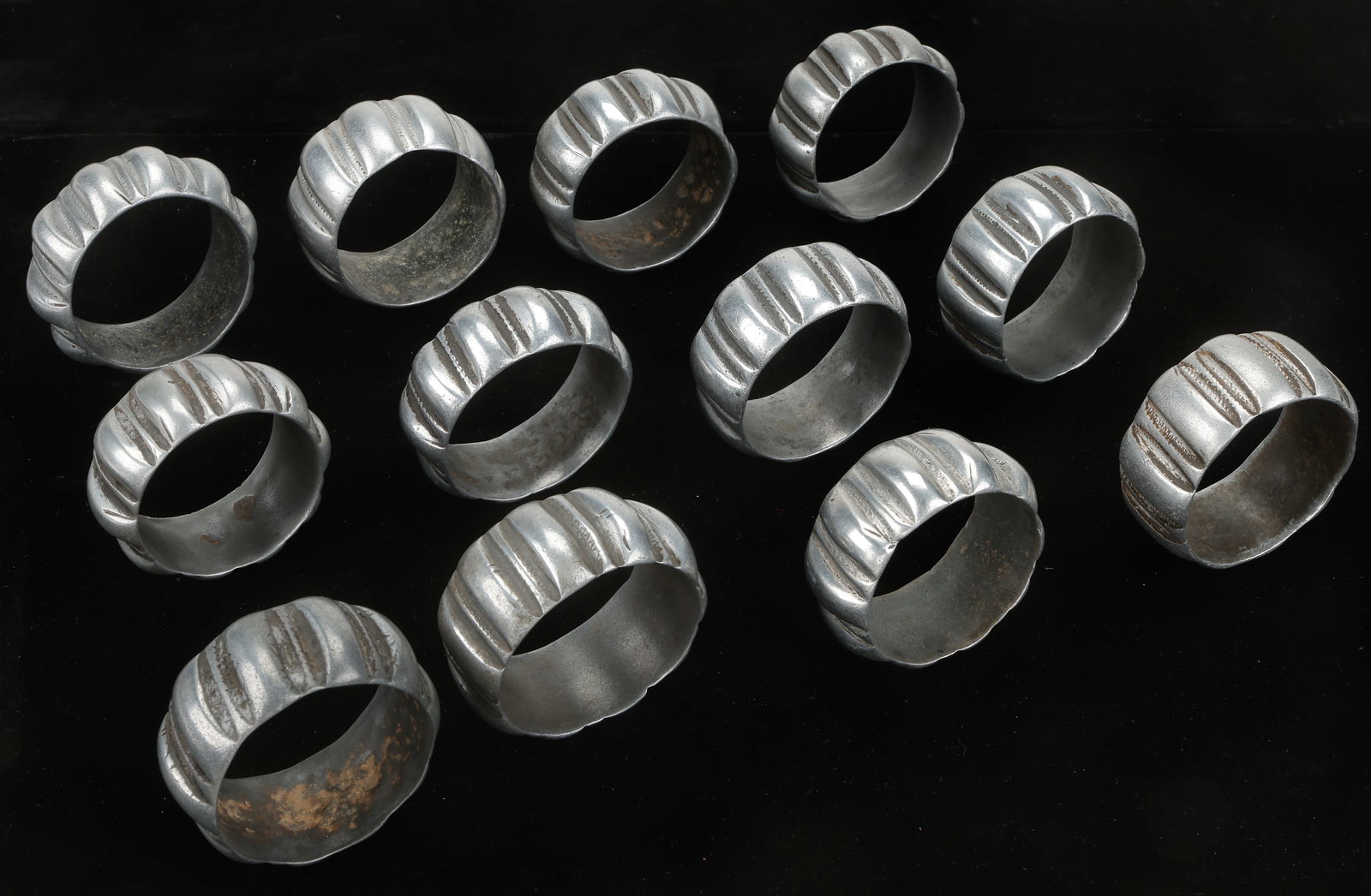 12 Antique Berber Silver Bracelets, Morocco (1 of 8)