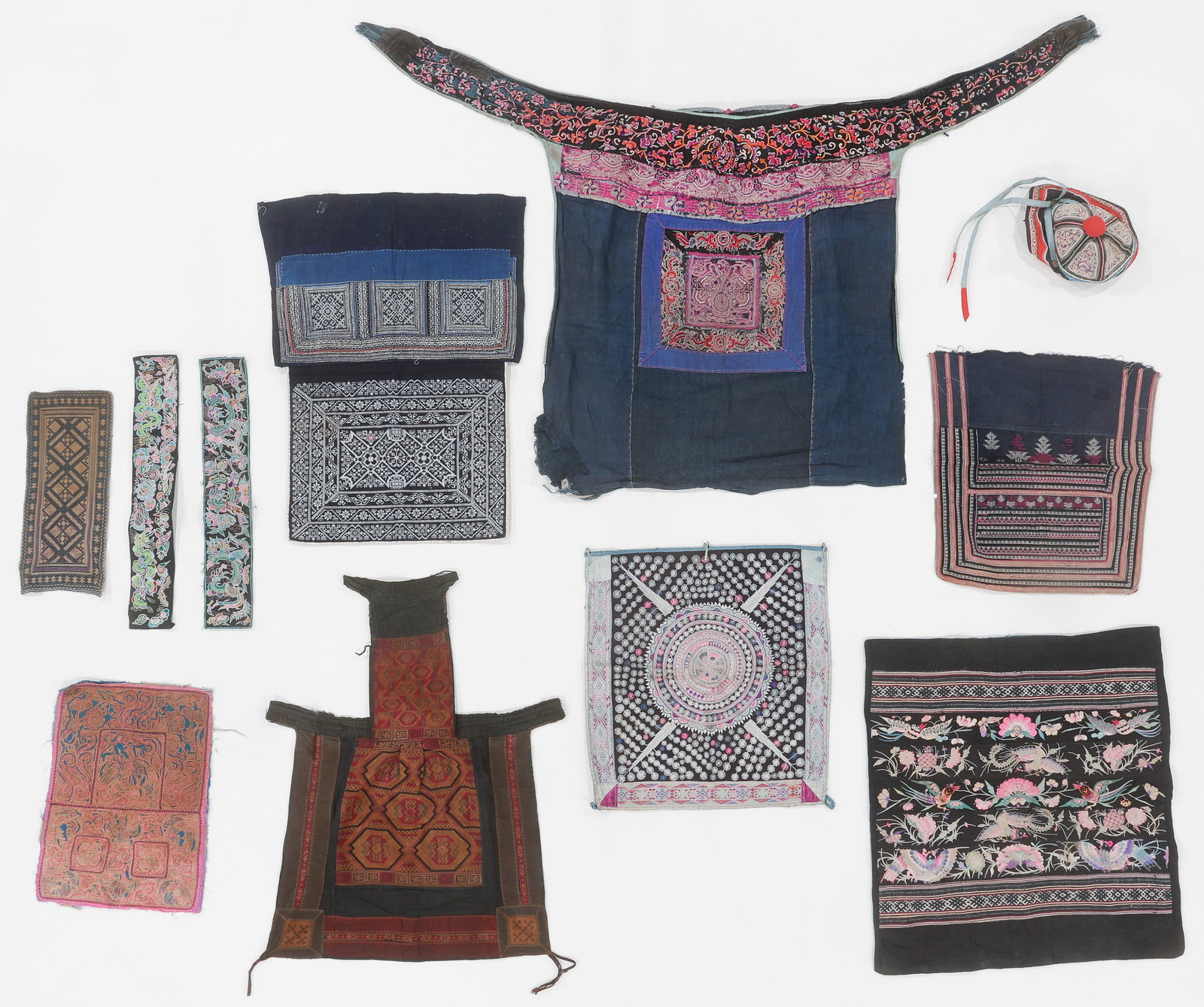 Collector's Lot of Chinese Ethnic Minority Textiles, 11 Pieces (1 of 3)