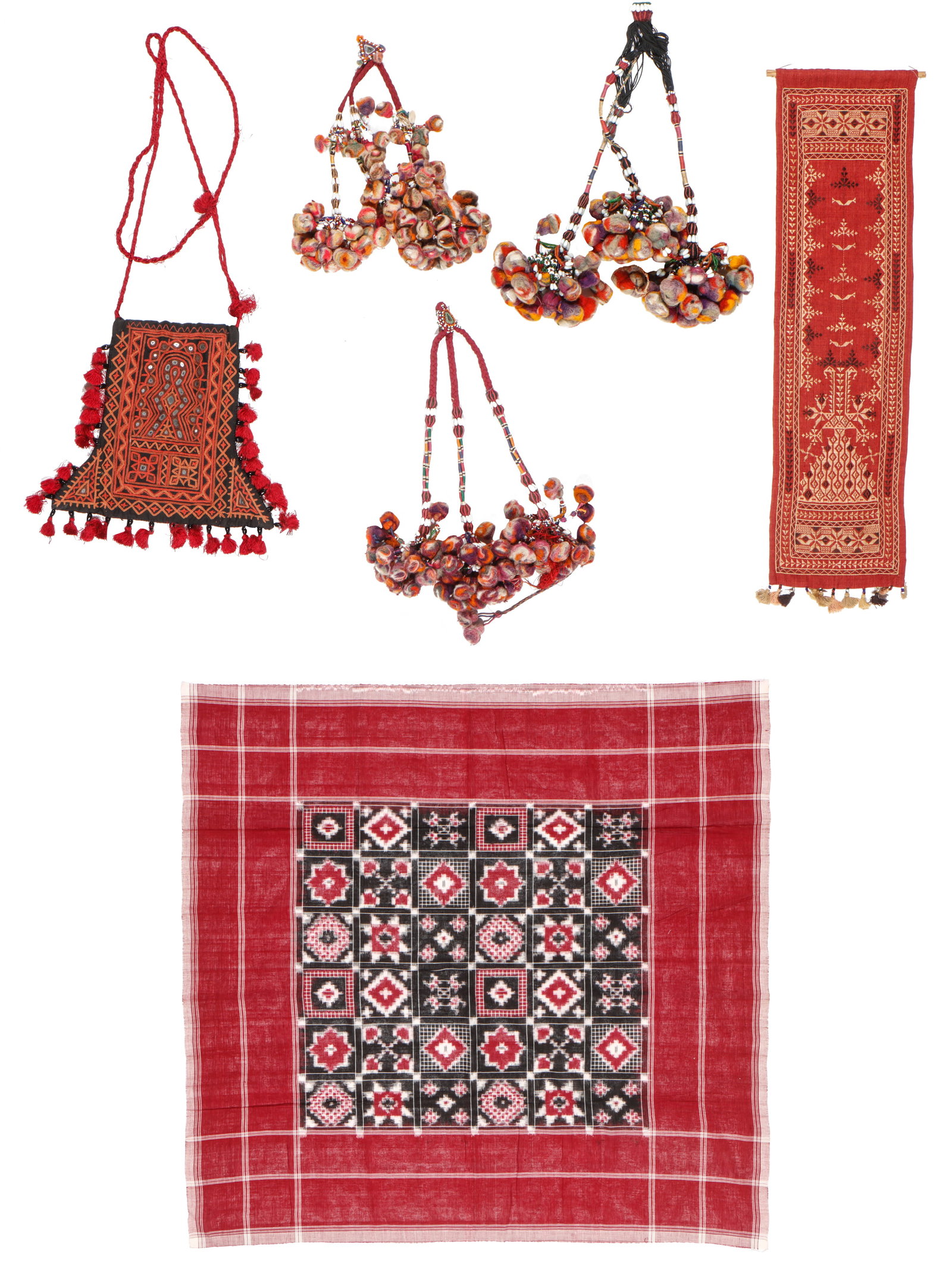 Collector's Lot of Indian Textiles, Mid 20th C. (1 of 5)