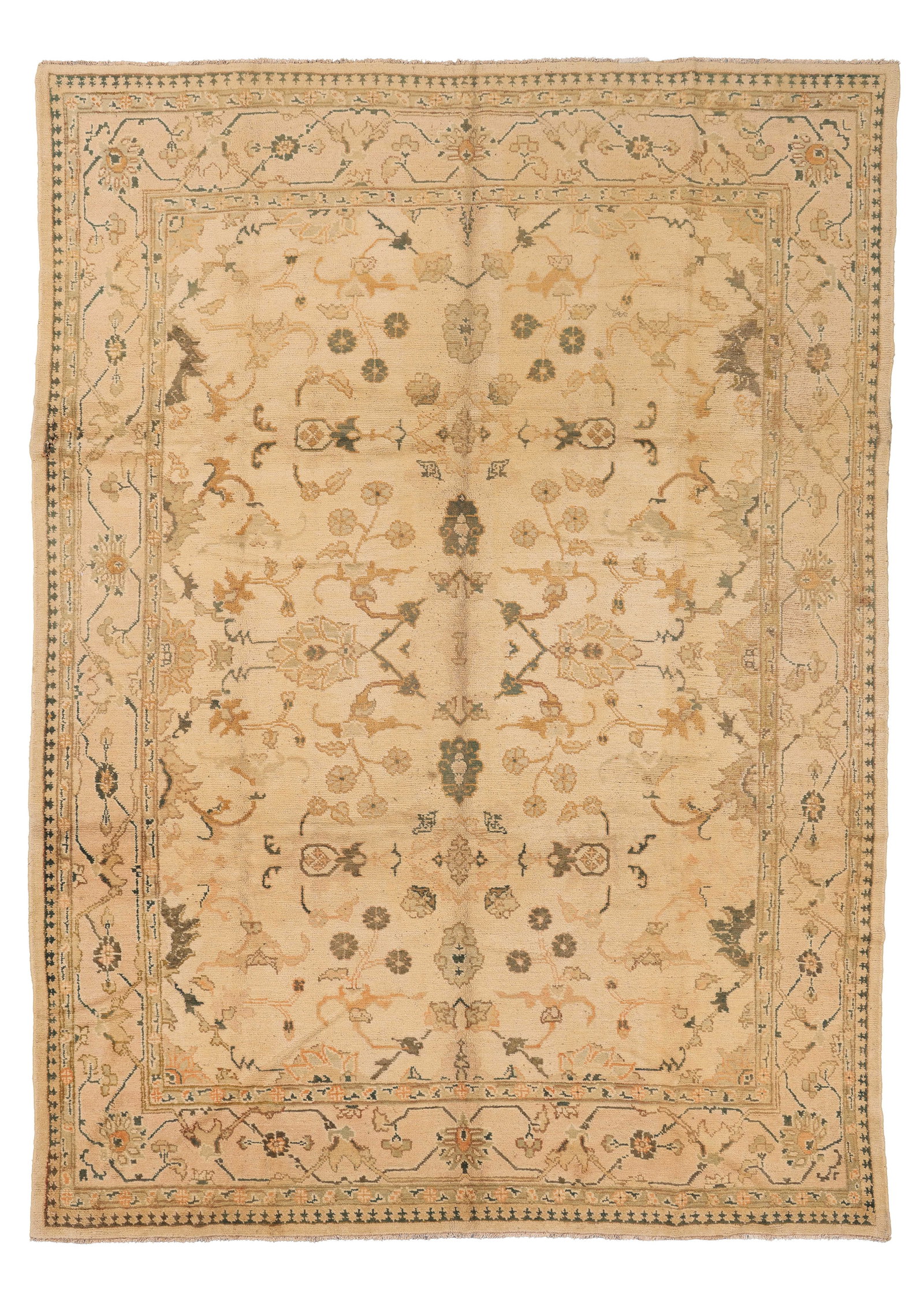 Amritsar Rug, India, Mid 20th C., 7'10'' x 10'8'': Amritsar Rug, India, Mid 20th C., 7'10'' x 10'8'' (239 x 325 cm). Weight: 35 lbs. Material: wool pile, cotton warp, cotton weft.
