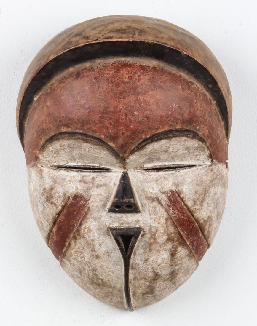 African Mask. Possibly Kongo.: African Mask. Possibly Kongo. Carved wood. Size: 12" x 9" x 5". Provenance: Max Garb, Chicago, Illinois.