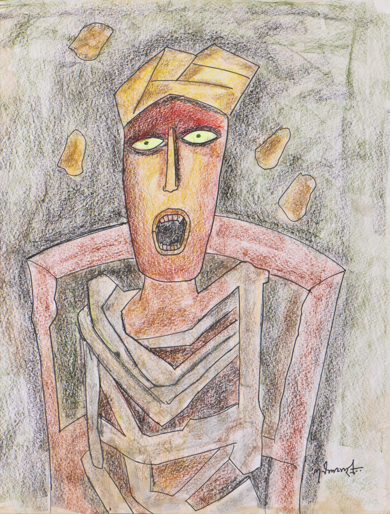 Ganesh Pyne (Indian, 1937-2013) Album Of 26 Pastel Drawings, 28" x 22" - 2