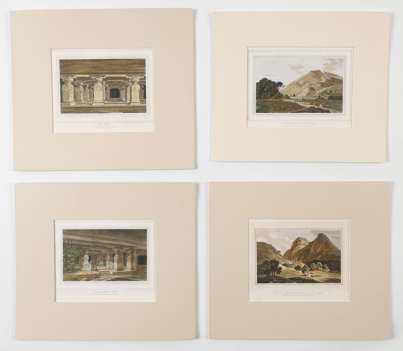 Thomas Daniell (1749-1840) and William Daniell (1769-1837) 4 Aquatint Engravings (1 of 8)