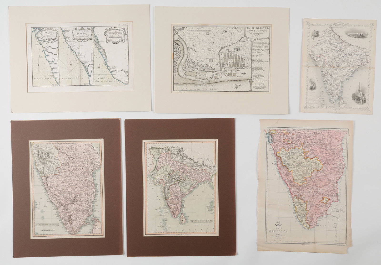 Collector's Lot 6 Maps Of India, 18th-19th C. (1 of 5)