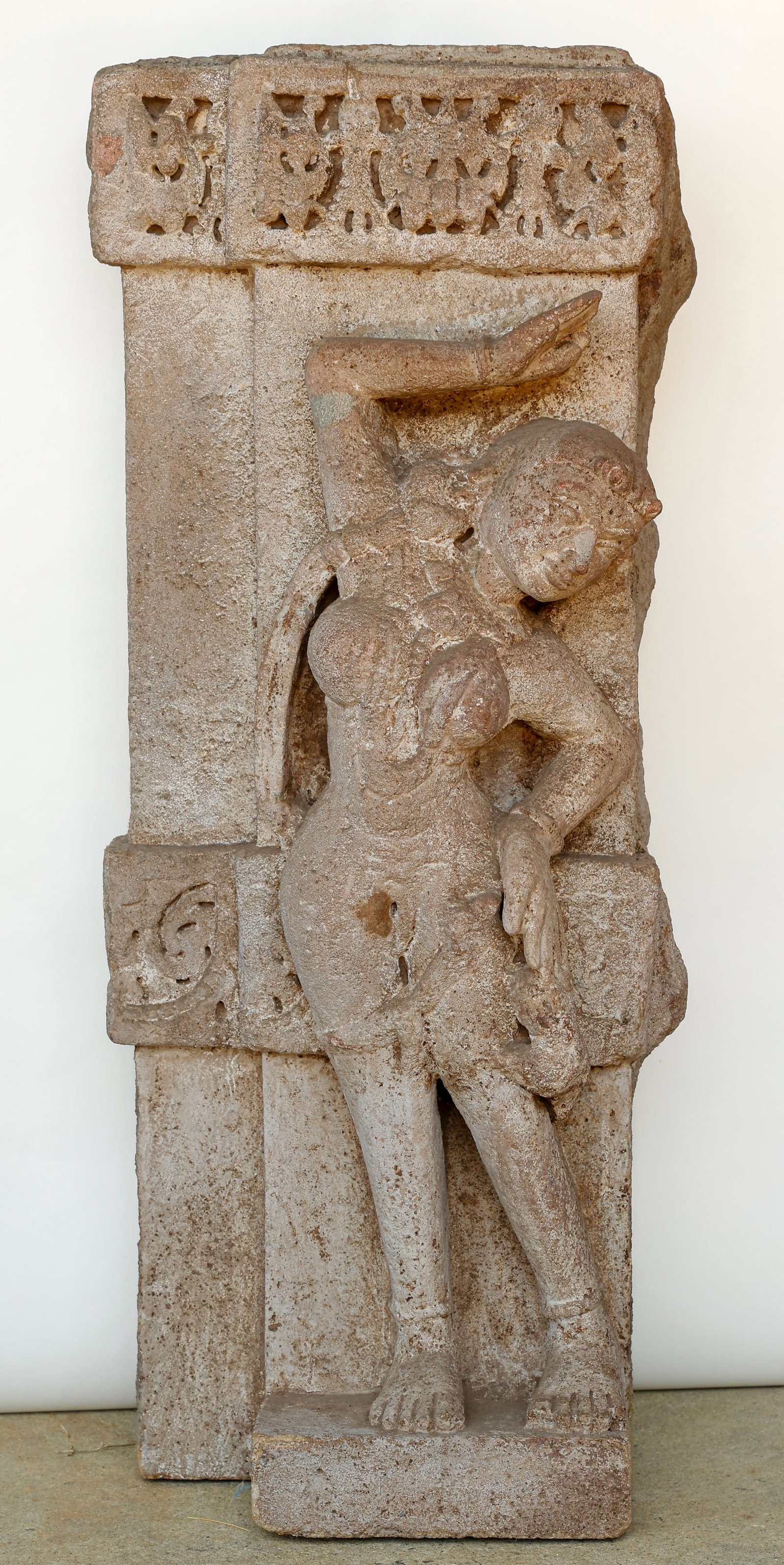 Ancient Stone Female Figure Of A Celestial Attendant, Central India, Rajasthan/Madhya Pradesh, Circa (1 of 5)