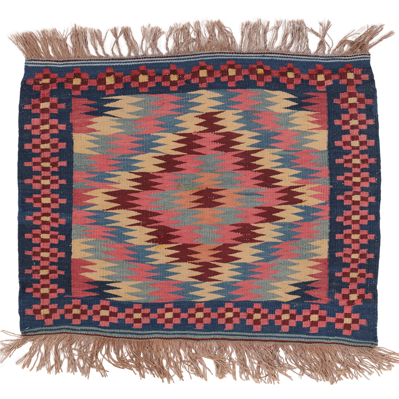 Fine Veramin Eye Dazzler Flatwoven Cover, Persia, Late 19th C., 2'11'' x 2'4'' (1 of 4)